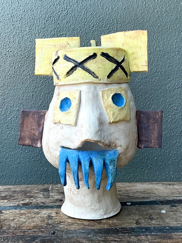 Vintage Abstract Ceramic Bust Sculpture — additional photo 4