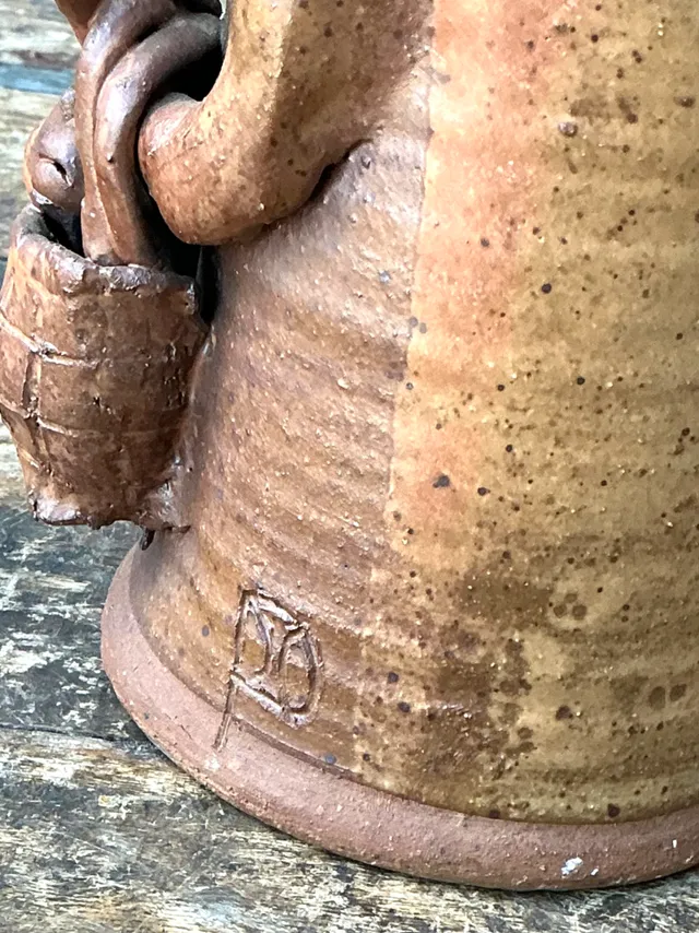Vintage Handcrafted Ceramic Farmer Vase — additional photo 6
