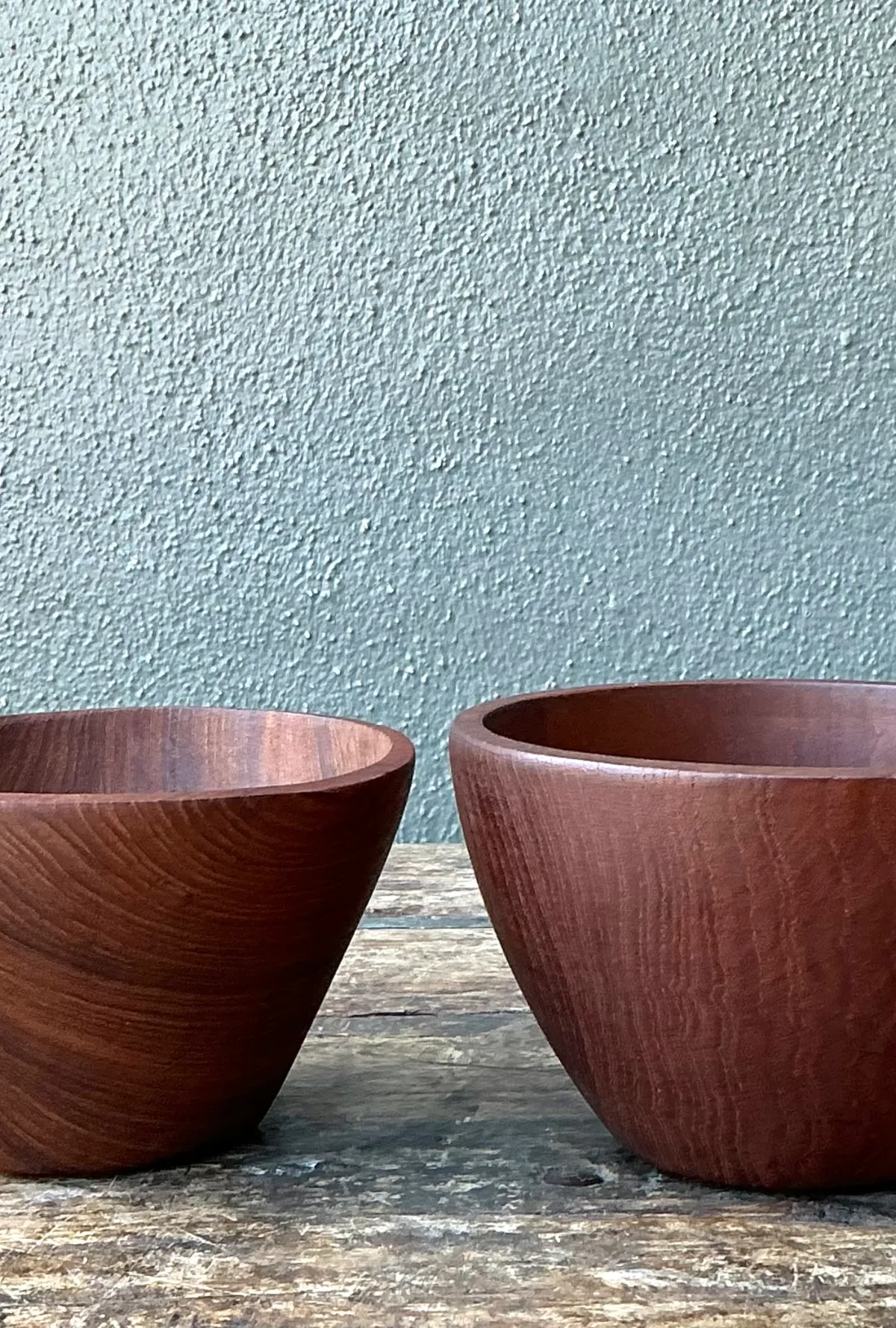 Vintage Mid-Century Teak Wood Serving Bowls