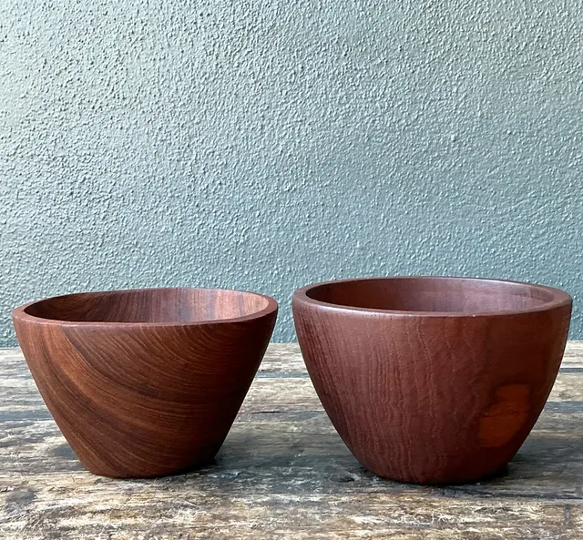 Vintage Mid-Century Teak Wood Serving Bowls — additional photo 1