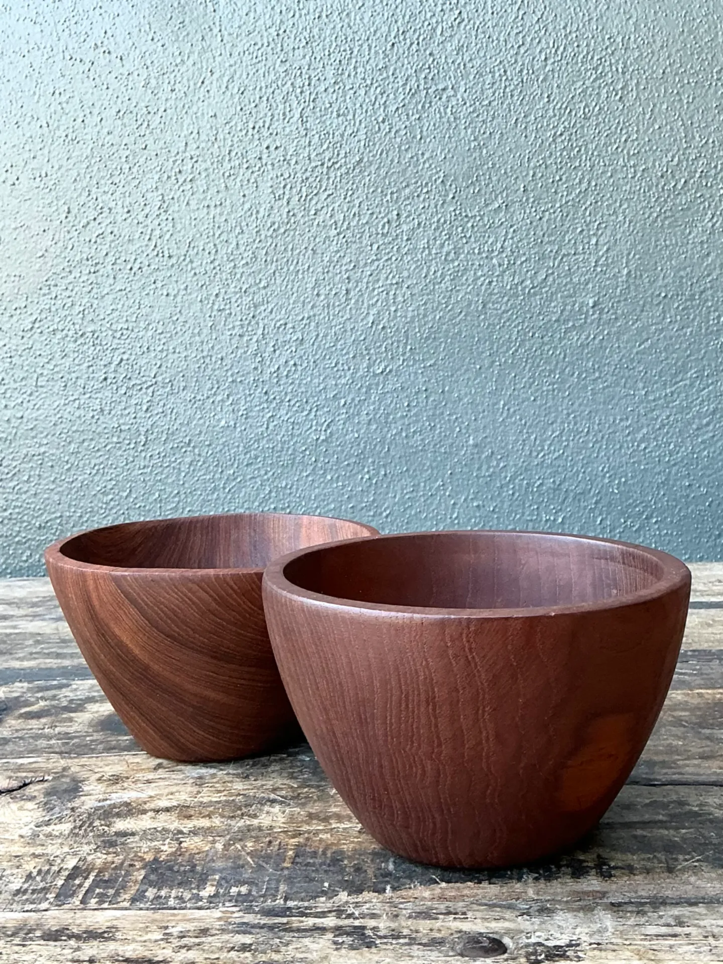 Vintage Mid-Century Teak Wood Serving Bowls — additional photo 2