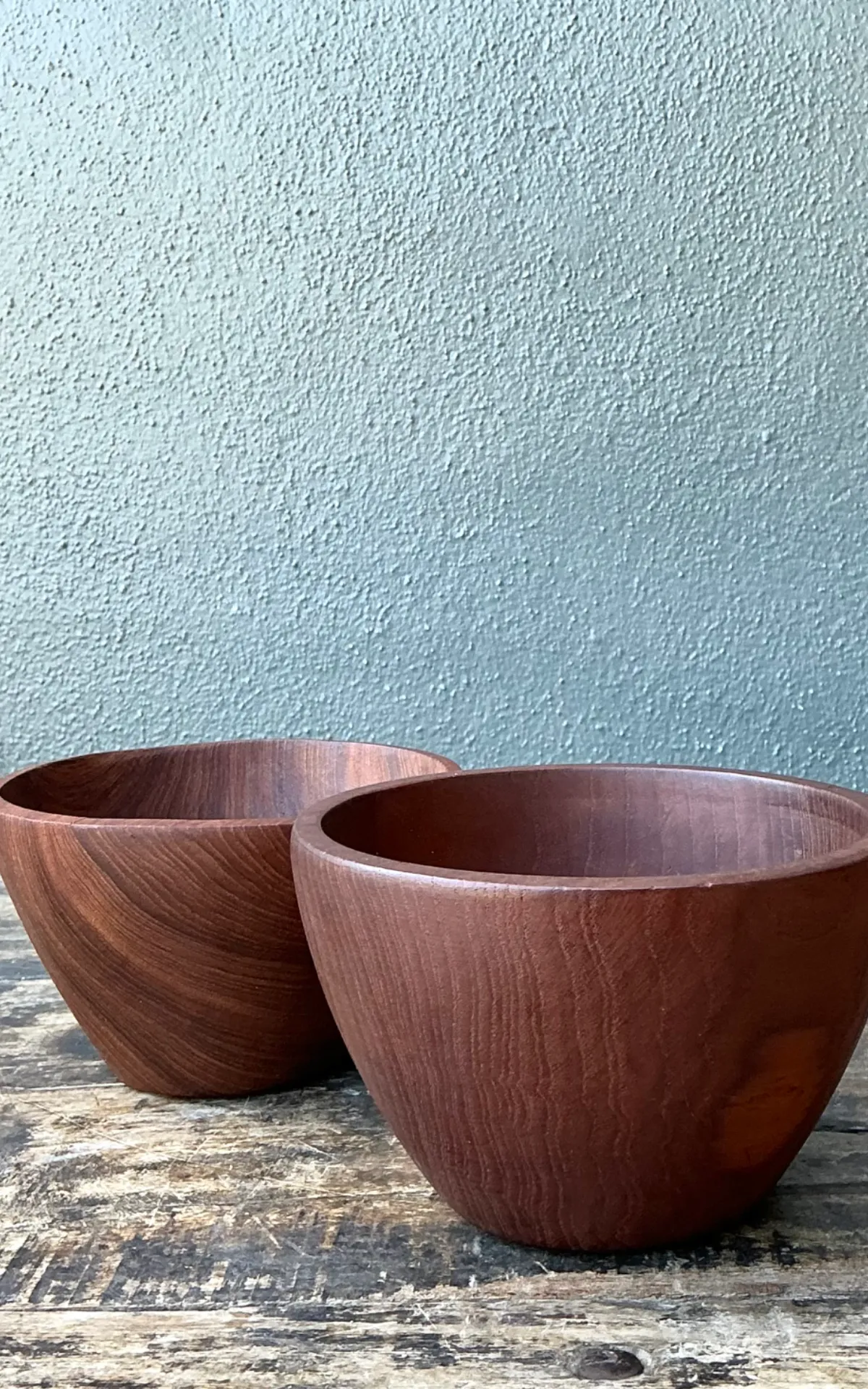 Vintage Mid-Century Teak Wood Serving Bowls — additional photo 2