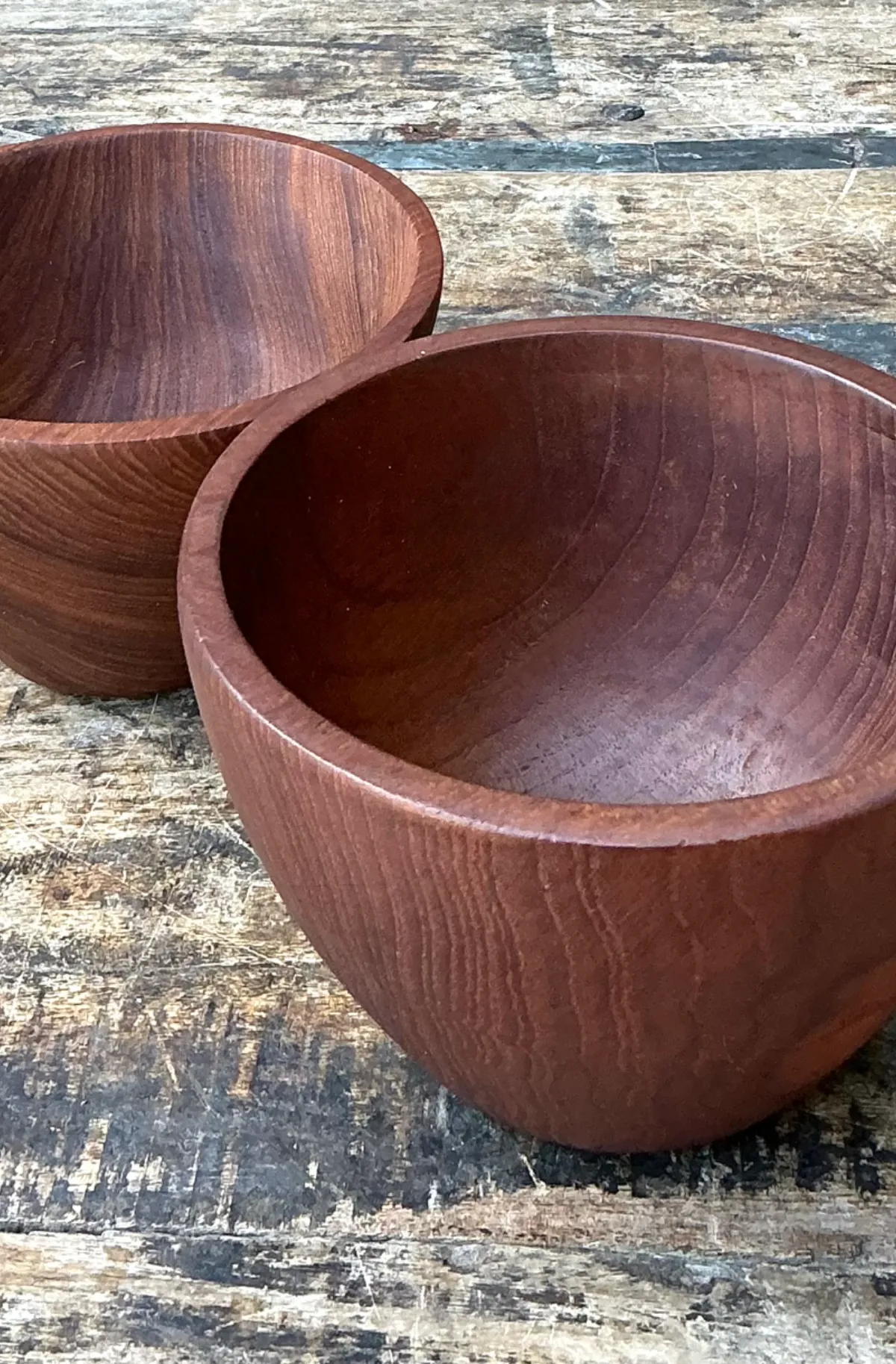 Vintage Mid-Century Teak Wood Serving Bowls — additional photo 3