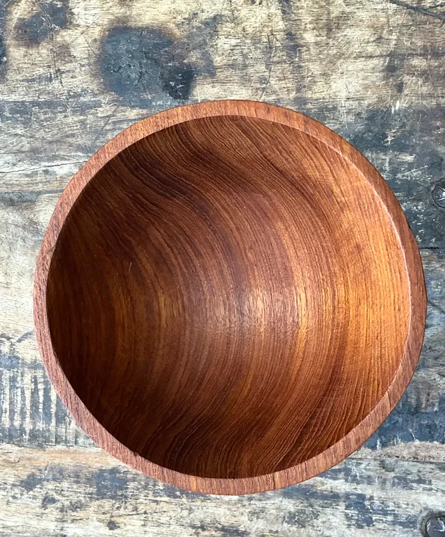 Vintage Mid-Century Teak Wood Serving Bowls — additional photo 4