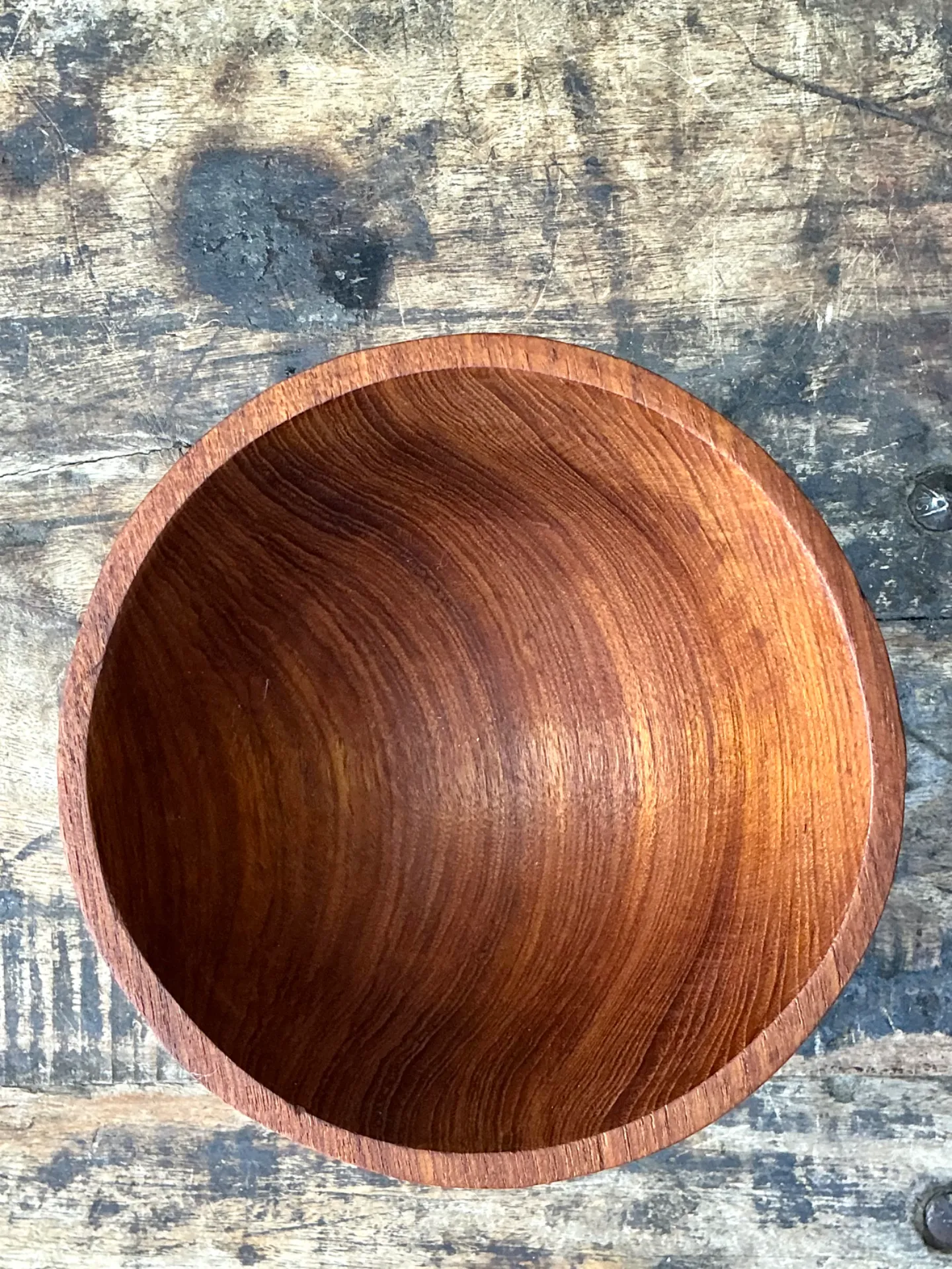 Vintage Mid-Century Teak Wood Serving Bowls — additional photo 6
