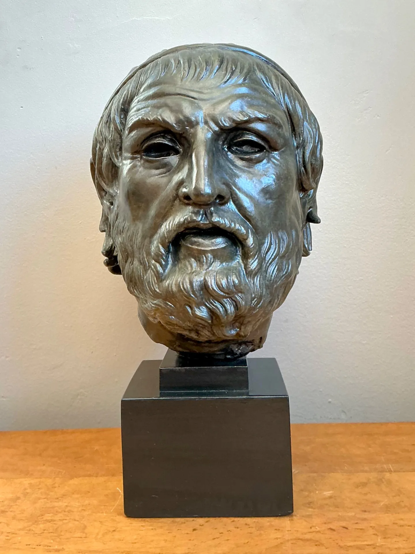 Vintage Bronze Classical Bust Sculpture Of Sophocles — additional photo 6