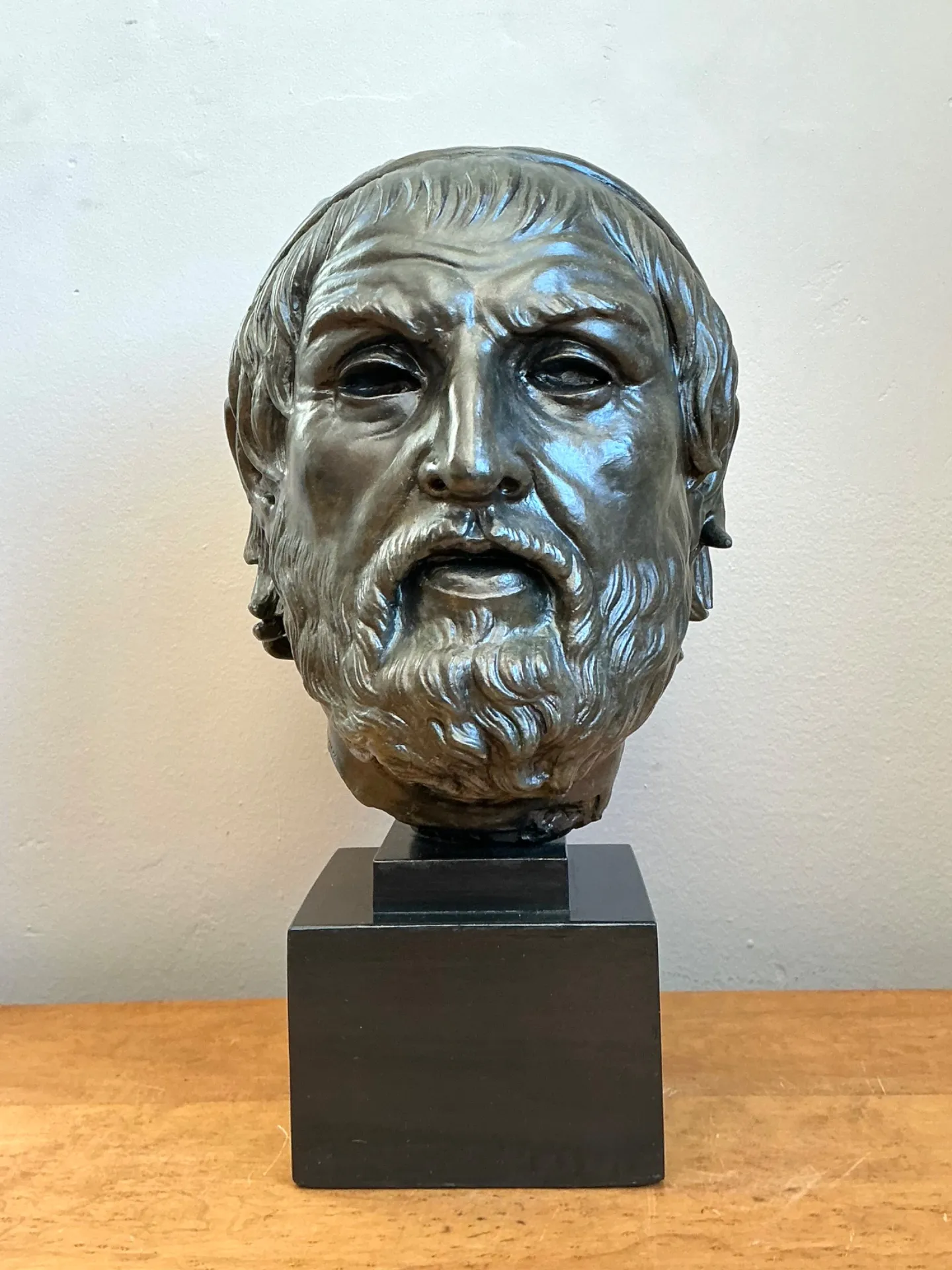 Vintage Bronze Classical Bust Sculpture Of Sophocles — additional photo 3