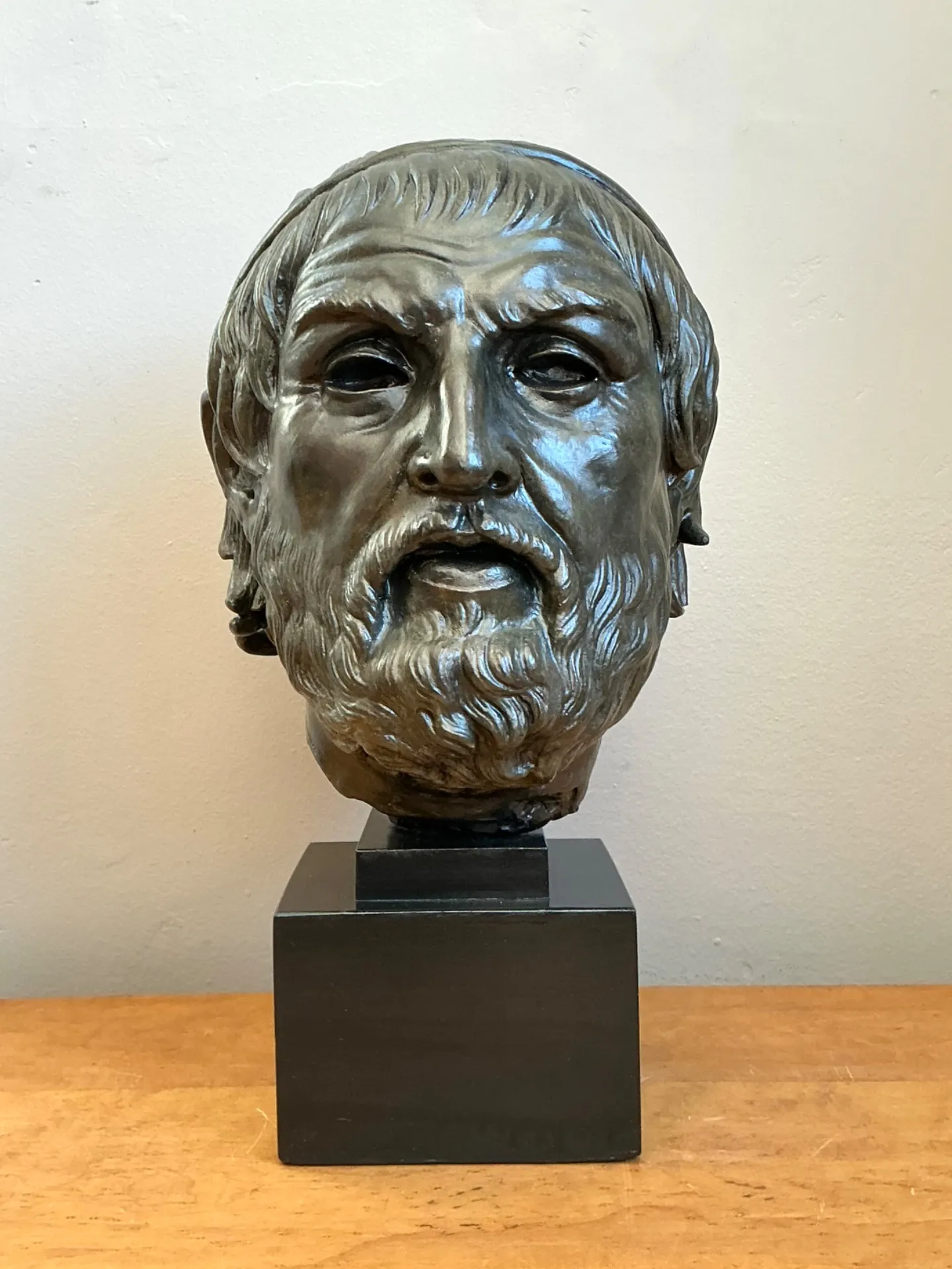 Vintage Bronze Classical Bust Sculpture Of Sophocles — additional photo 1