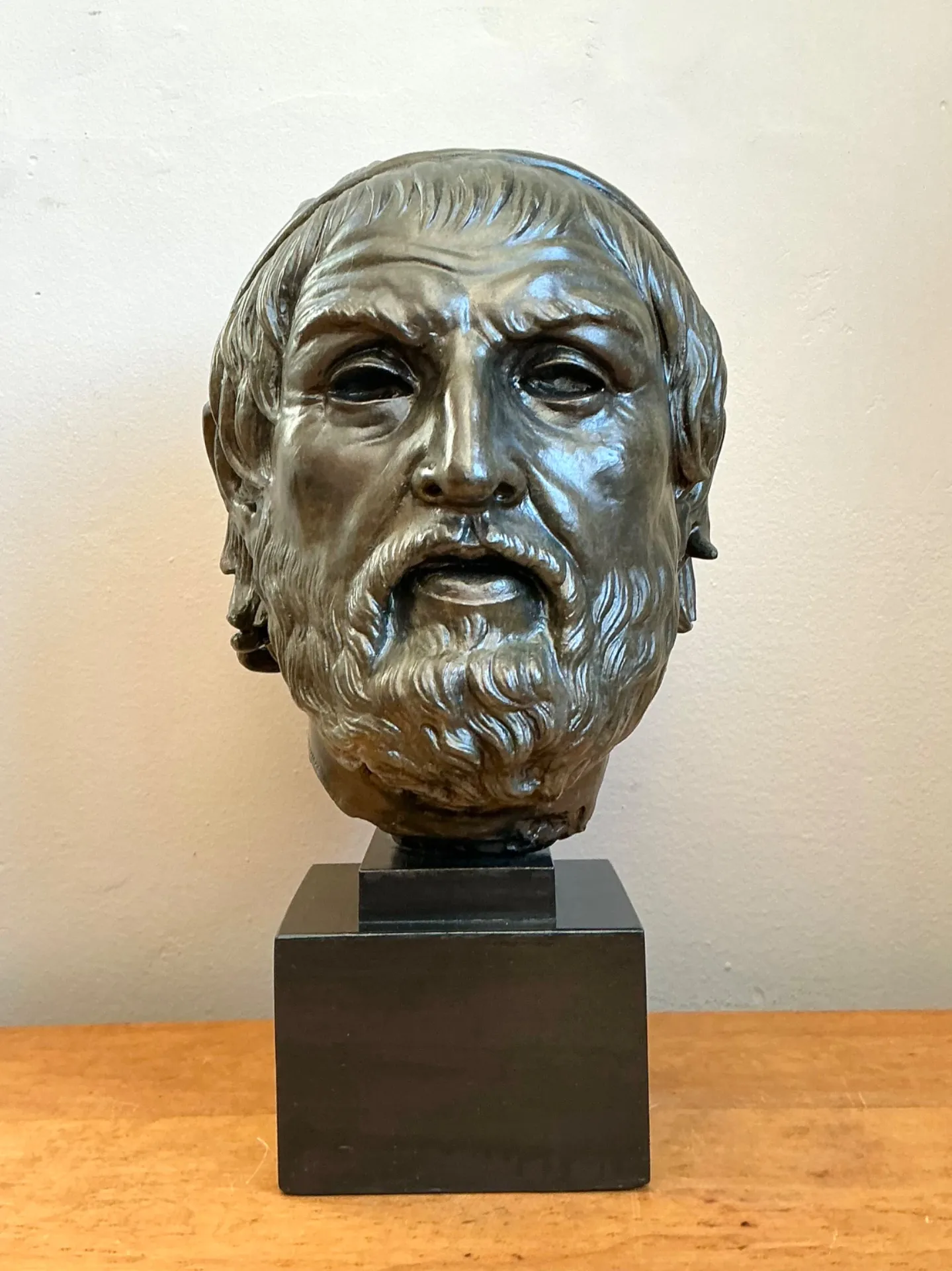 Vintage Bronze Classical Bust Sculpture Of Sophocles — additional photo 5