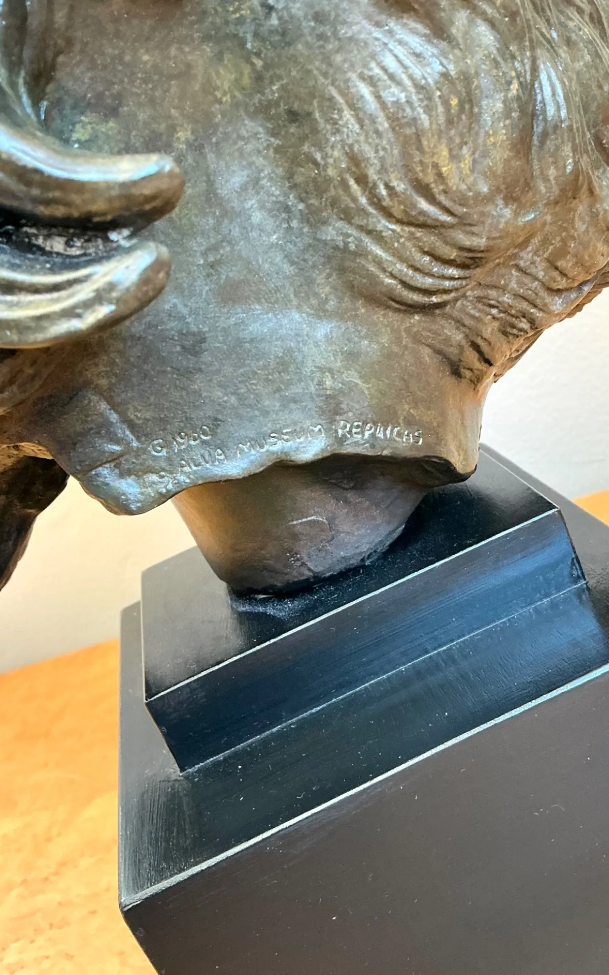 Vintage Bronze Classical Bust Sculpture Of Sophocles — additional photo 7