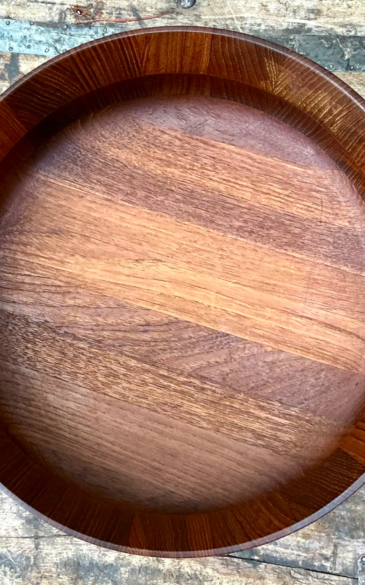 Vintage Nambe Teak Wood Salad Bowl