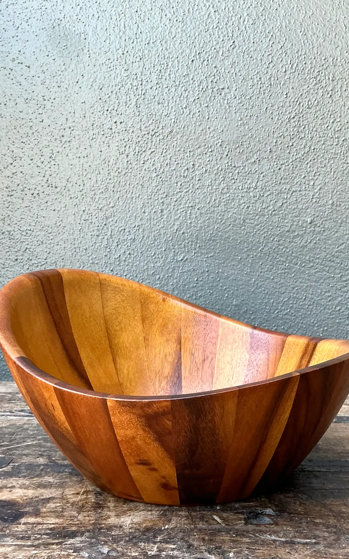 Vintage Mid-Century Teak Wood Salad Bowl — additional photo 8