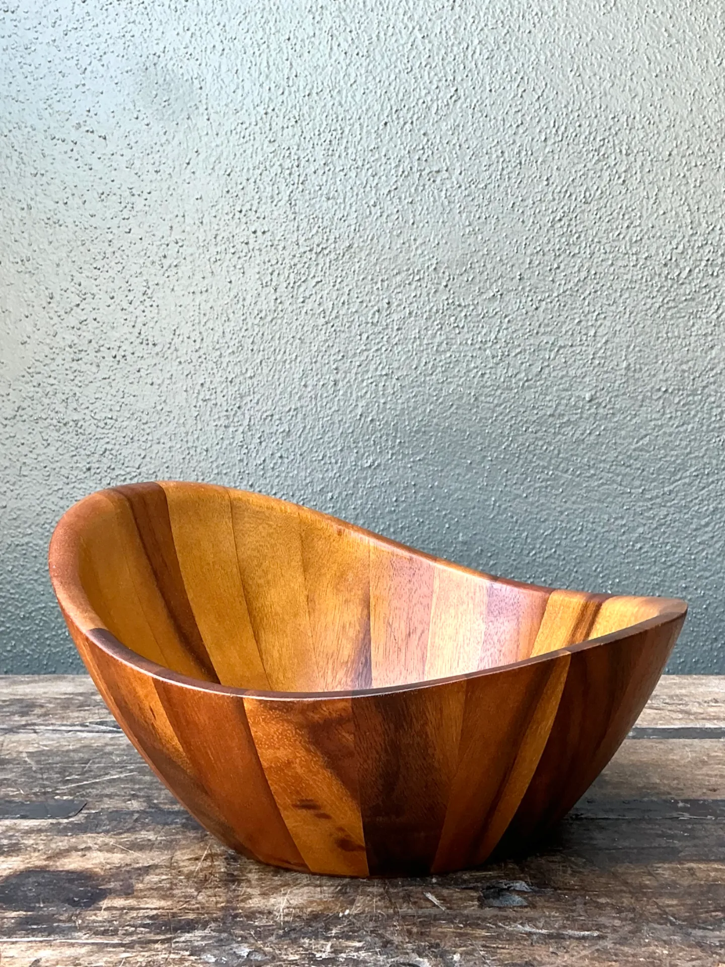 Vintage Mid-Century Teak Wood Salad Bowl — additional photo 7