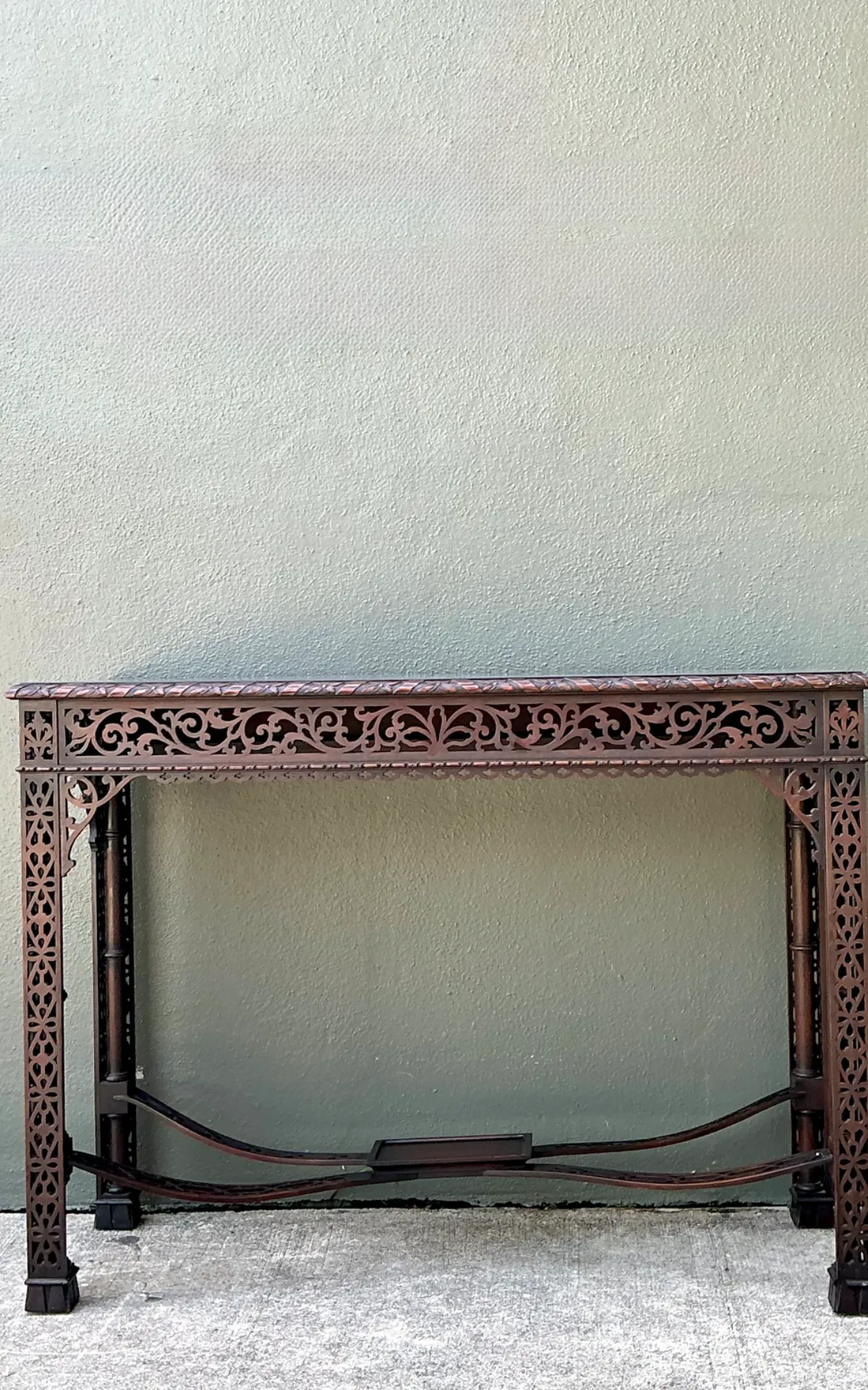 Vintage Carved Fretwork Console Table — additional photo 6