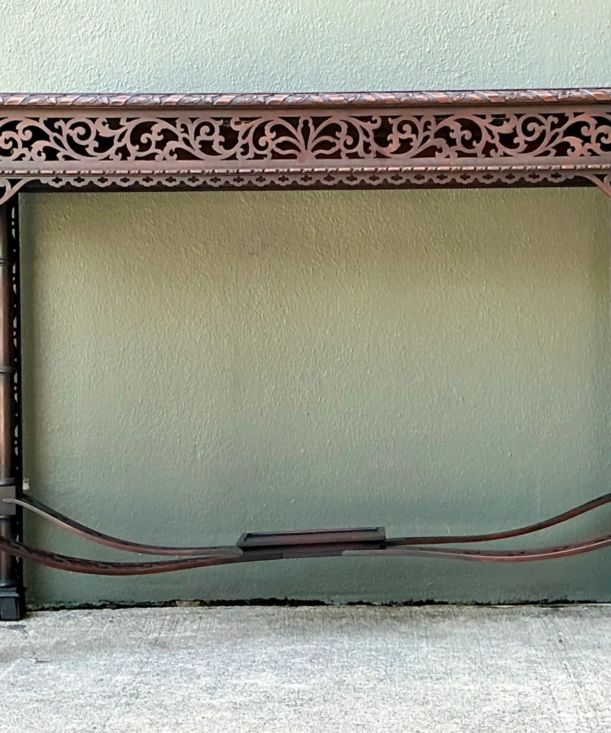 Vintage Carved Fretwork Console Table — additional photo 3