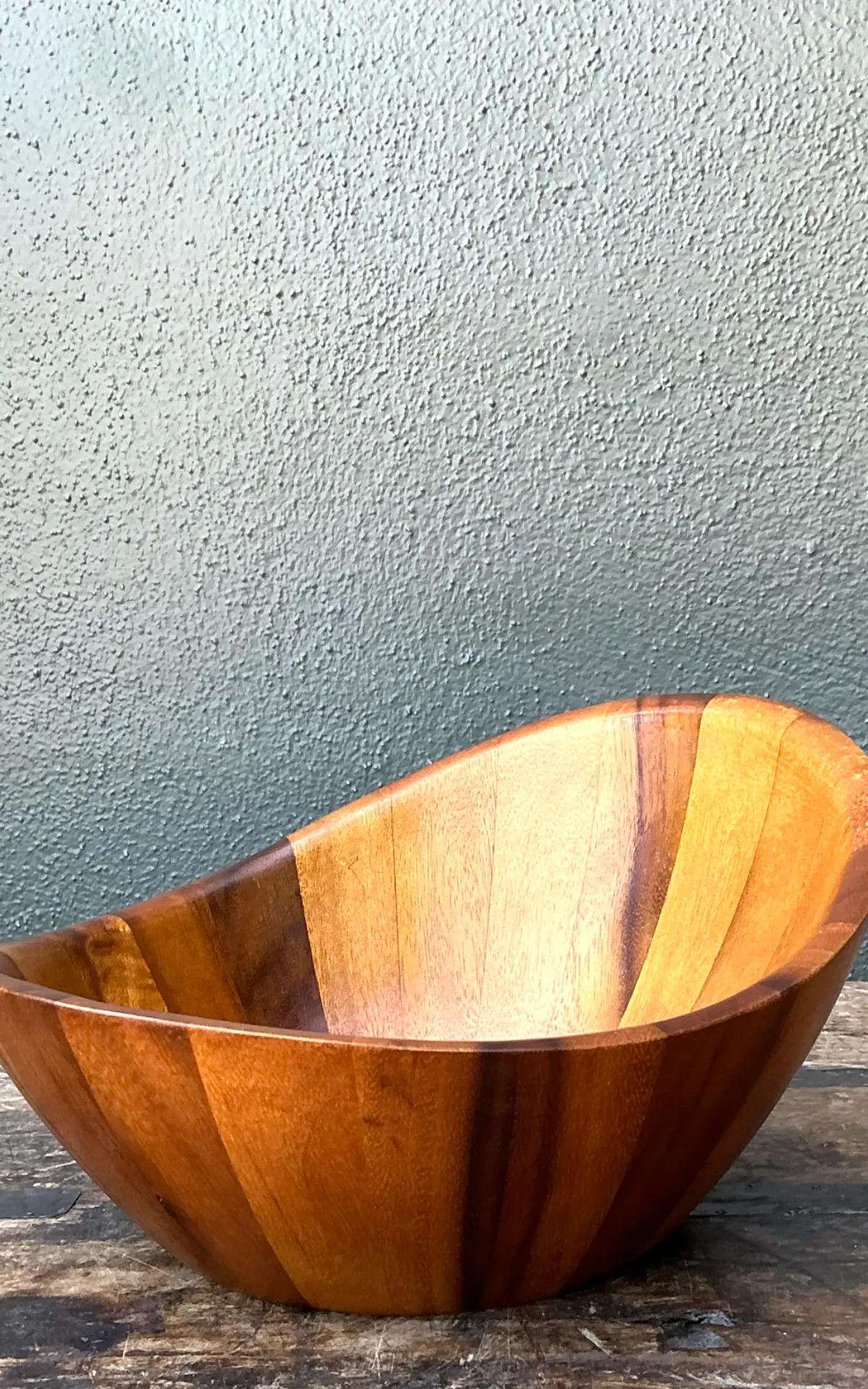 Vintage Mid-Century Teak Wood Salad Bowl — additional photo 3