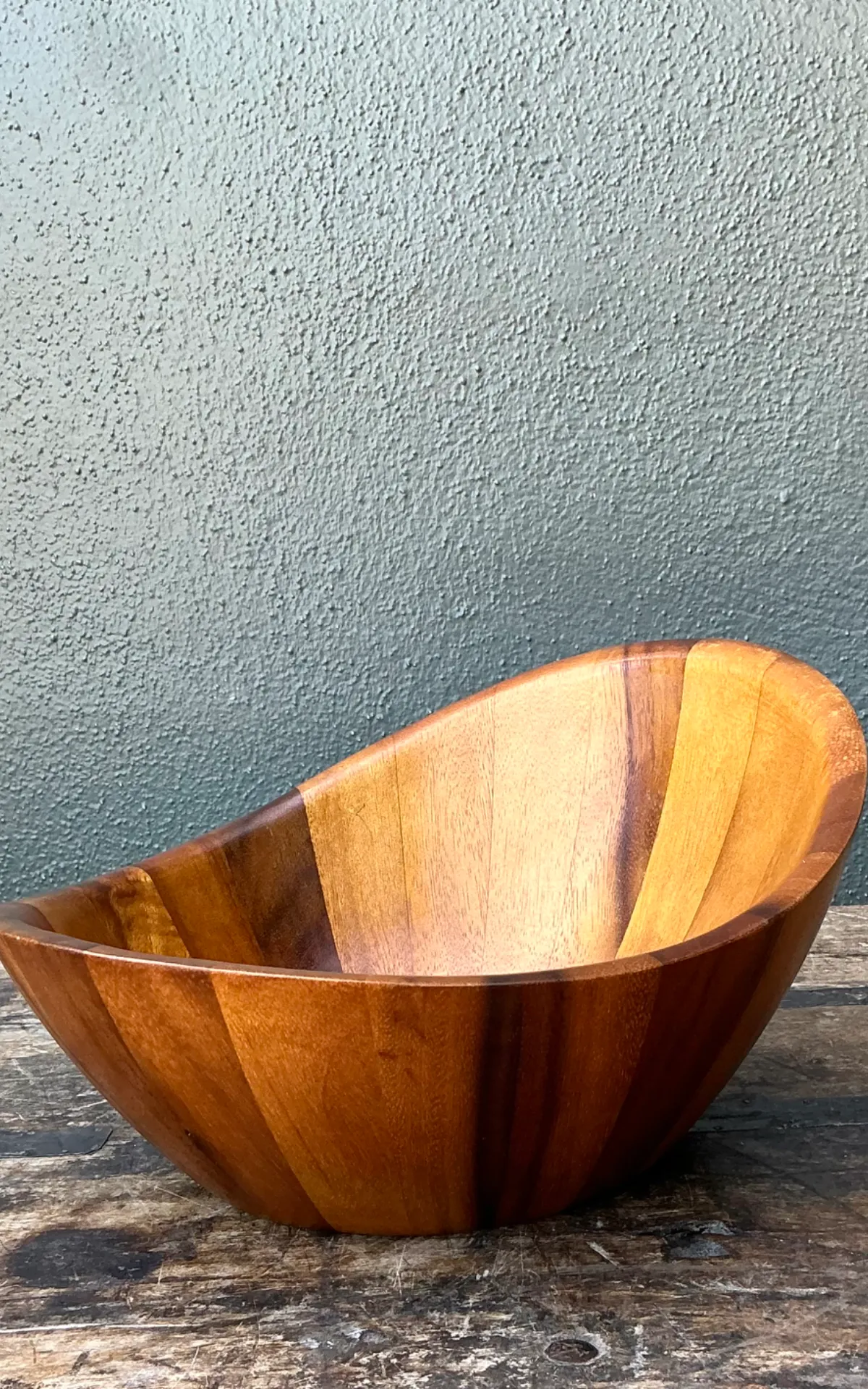 Vintage Mid-Century Teak Wood Salad Bowl