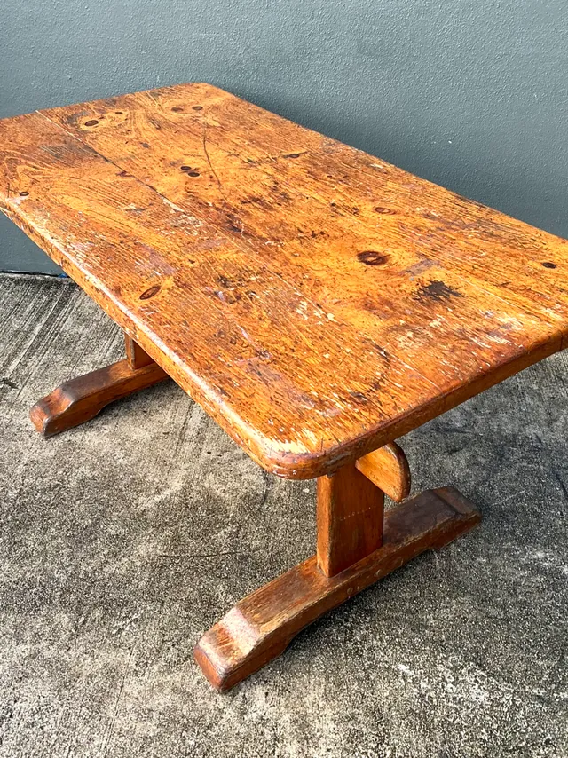 Vintage Italian 19th Century Rustic Wood Dining Table — additional photo 3