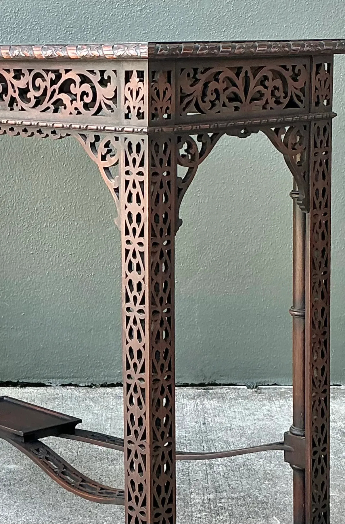 Vintage Carved Fretwork Console Table — additional photo 5