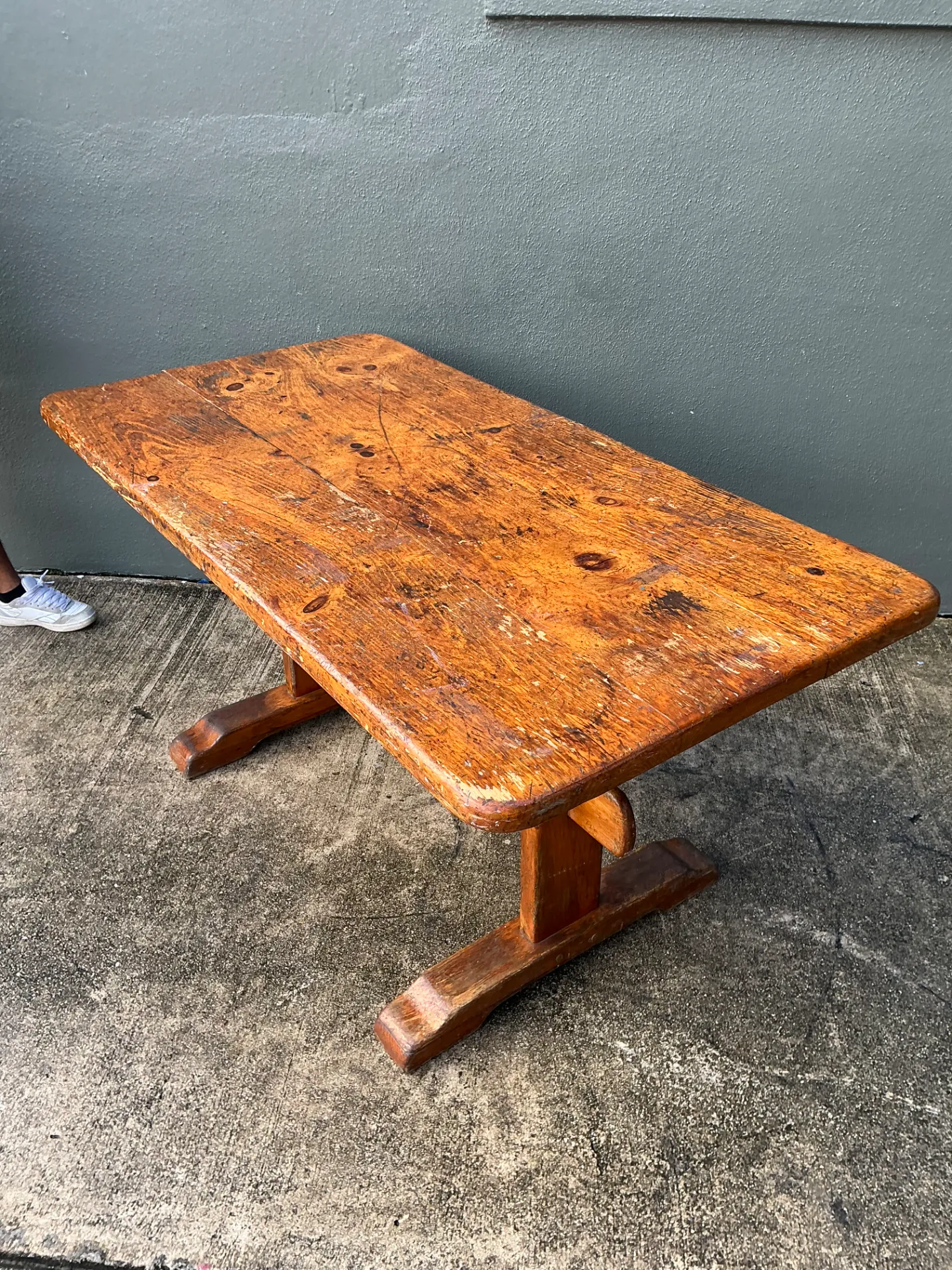 Vintage Italian 19th Century Rustic Wood Dining Table — additional photo 1