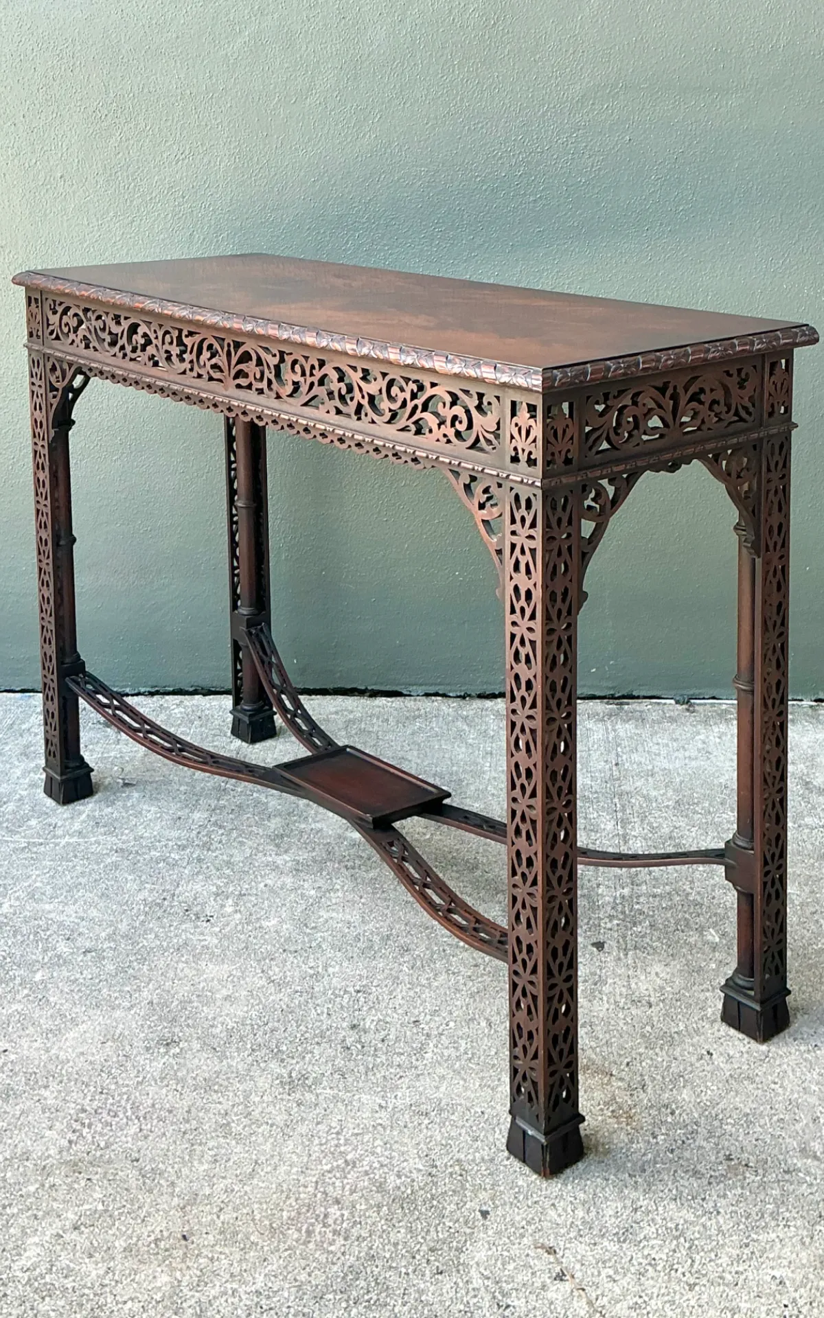 Vintage Carved Fretwork Console Table — additional photo 7