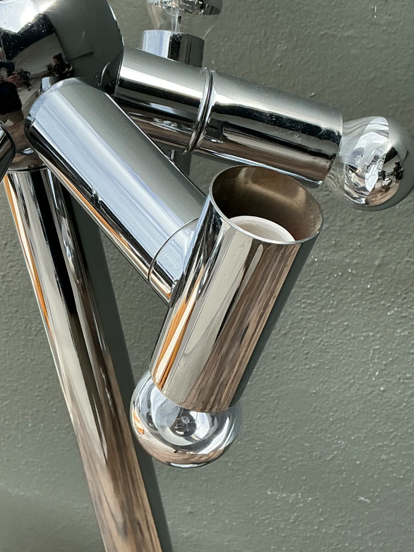 Vintage Modernist Chrome Table Lamp After Robert Sonneman — additional photo 6
