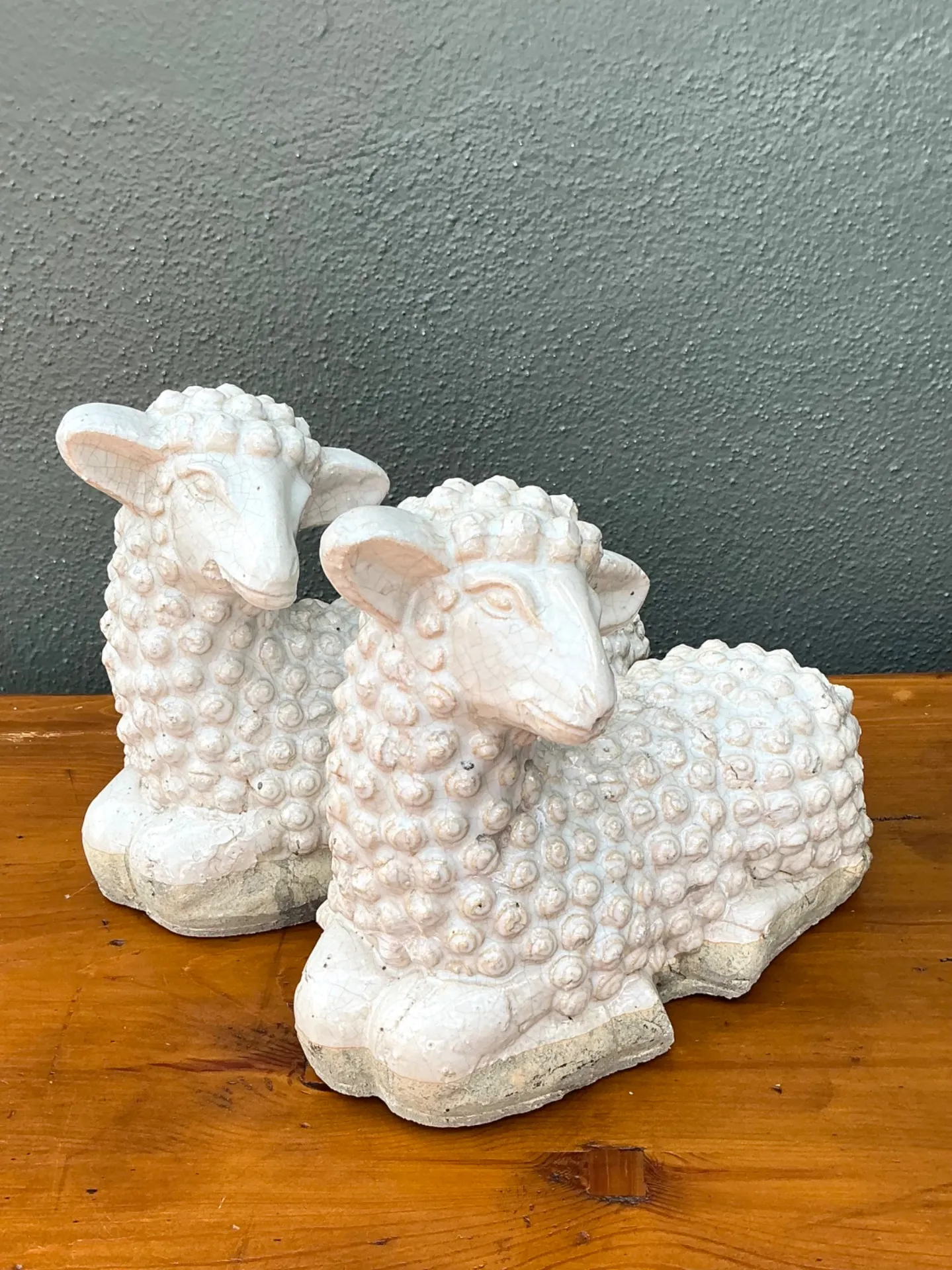 Vintage Sheep Figurines in Ceramic - Set of 2 — additional photo 6