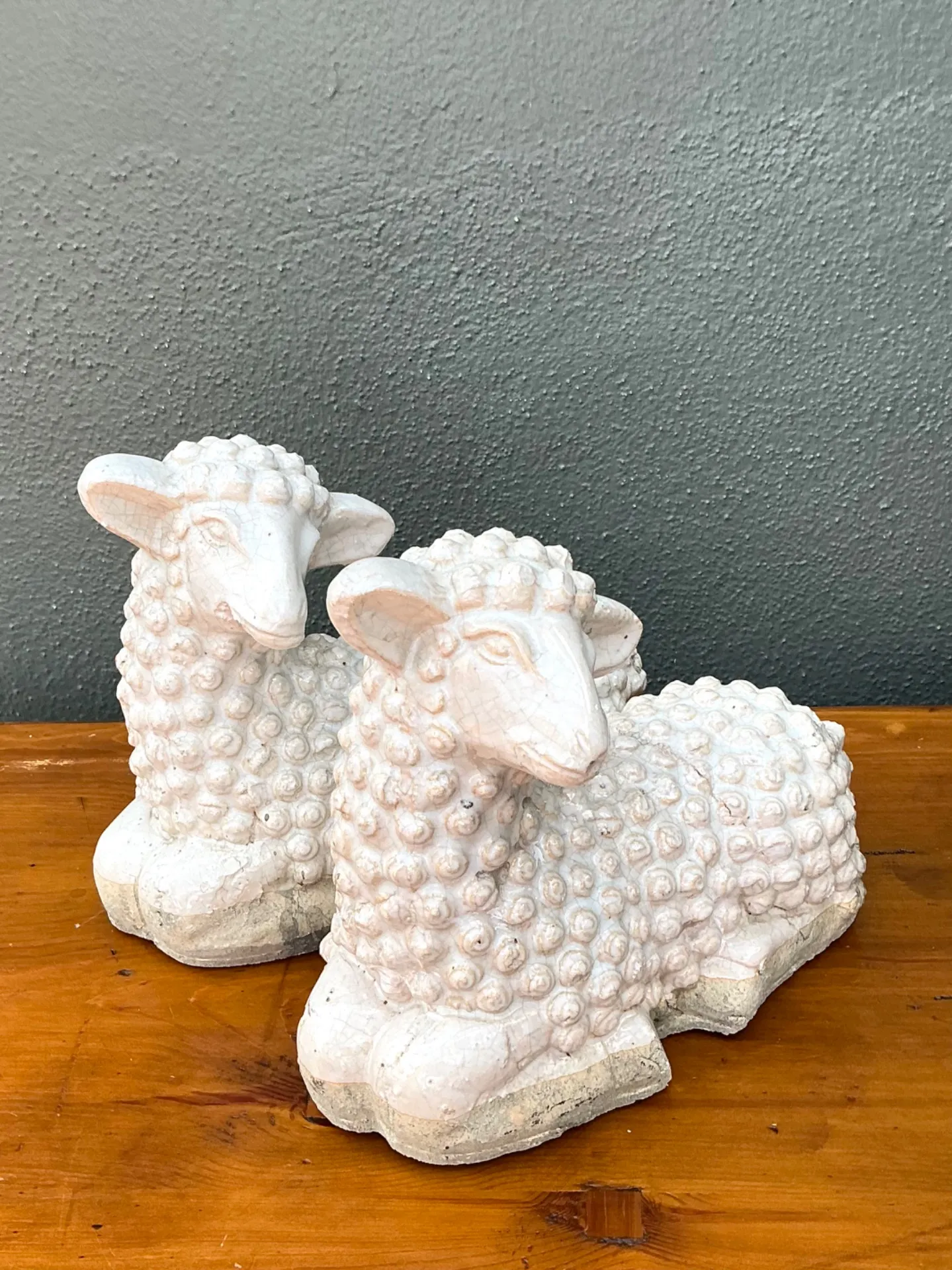 Vintage Sheep Figurines in Ceramic - Set of 2 — additional photo 8