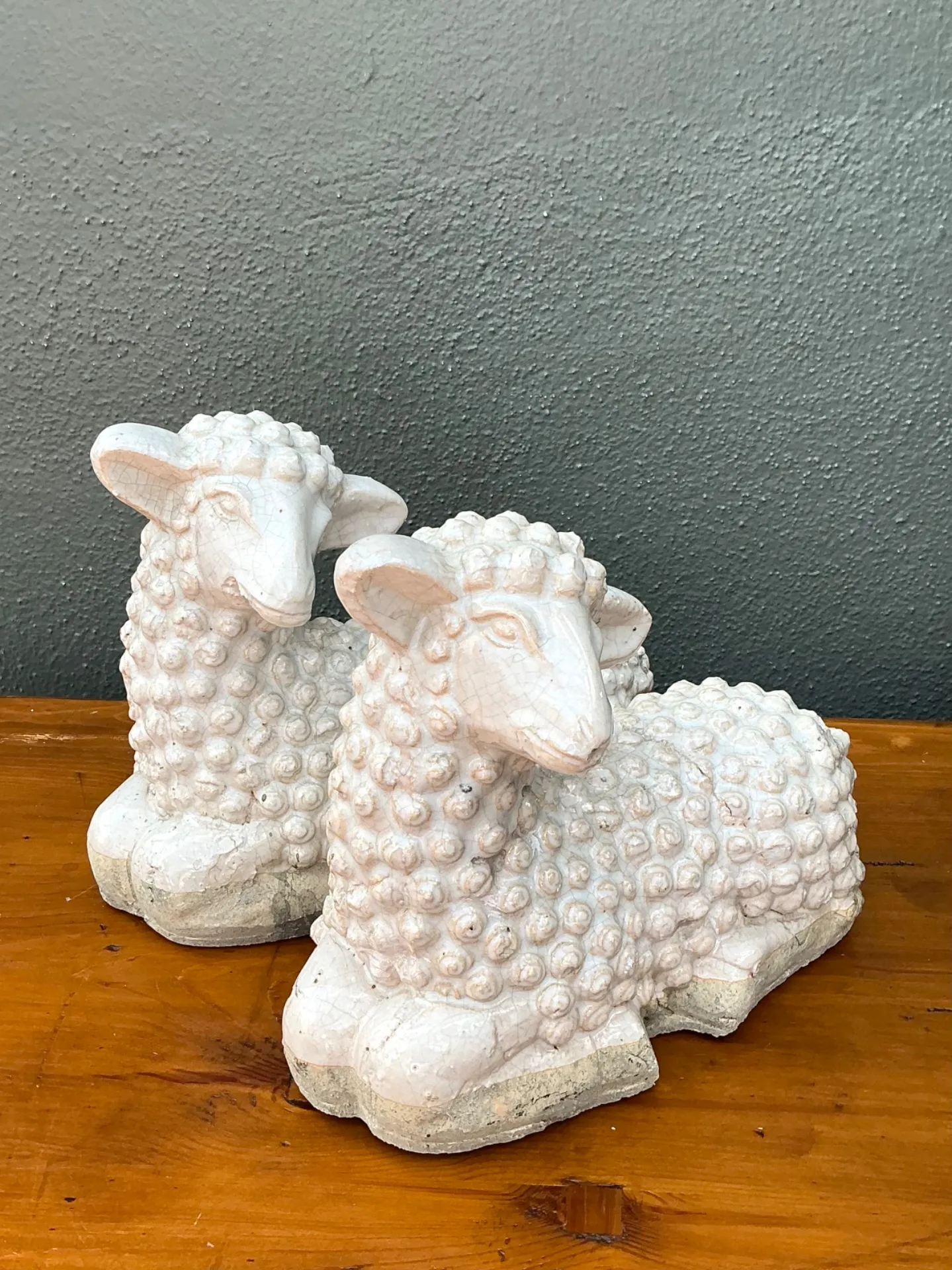 Vintage Sheep Figurines in Ceramic - Set of 2 — additional photo 5