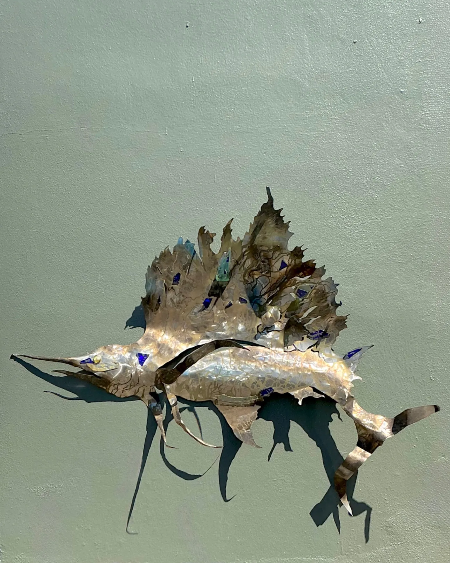 Vintage Metal Sailfish Wall Sculpture — additional photo 3