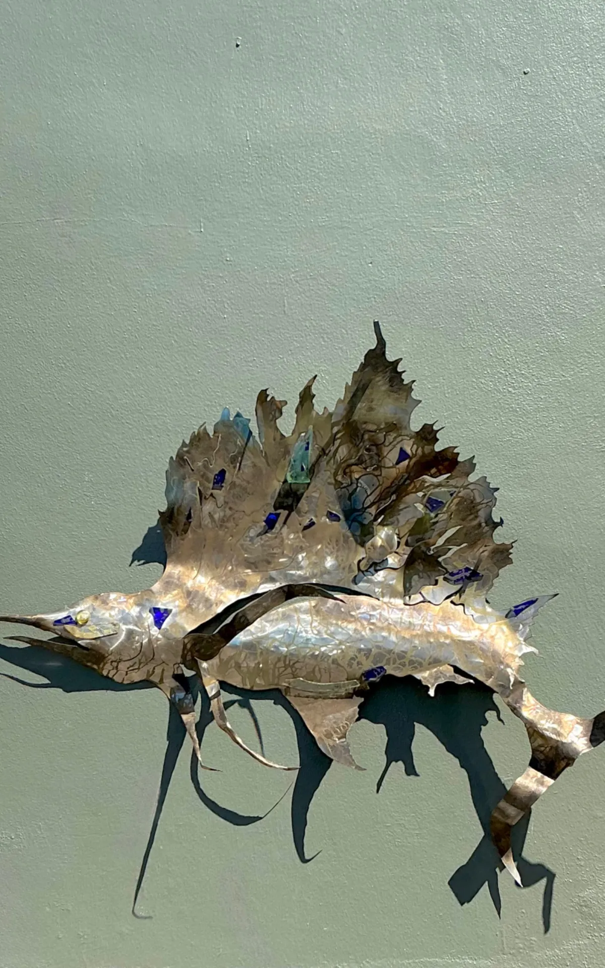 Vintage Metal Sailfish Wall Sculpture — additional photo 3
