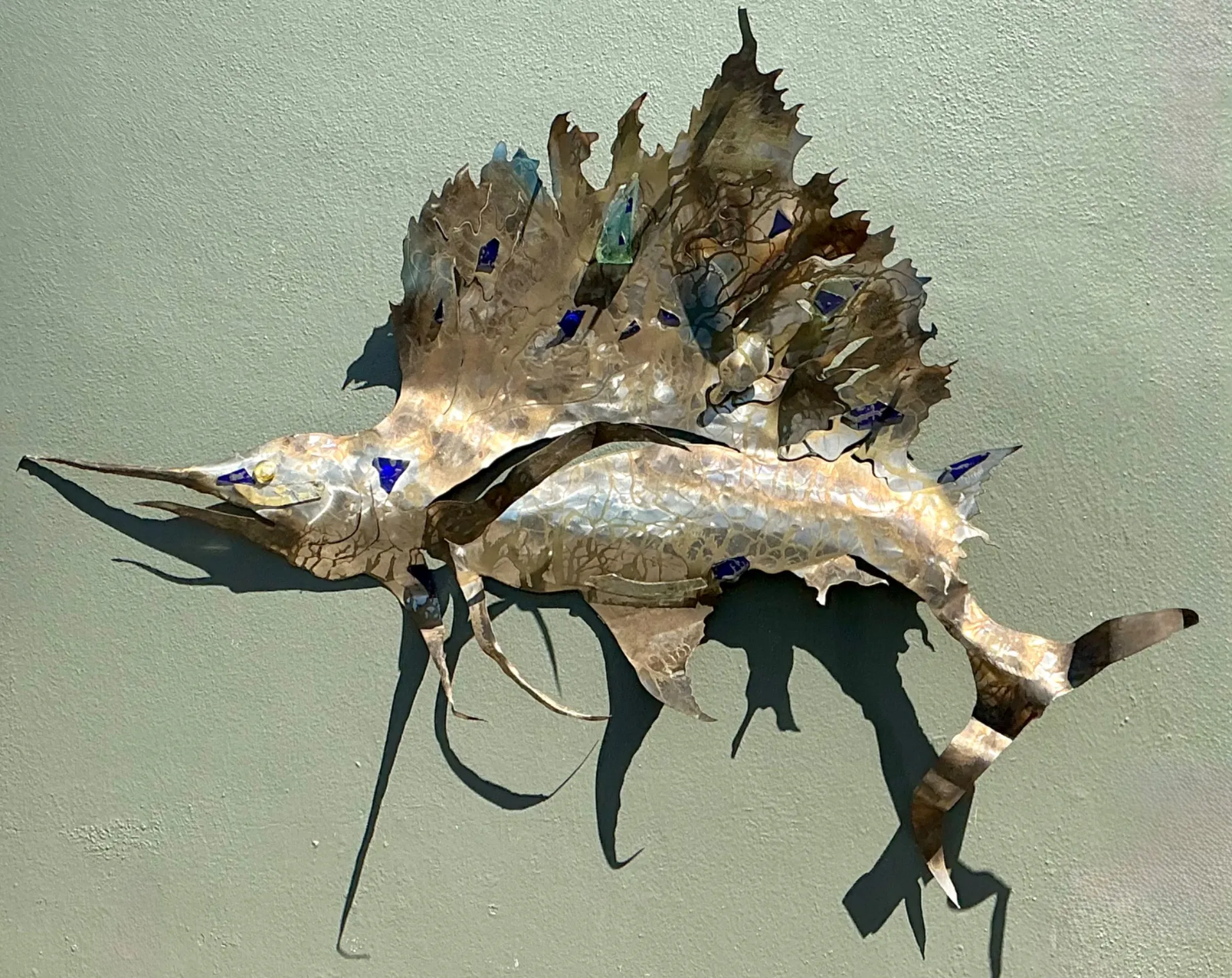 Vintage Metal Sailfish Wall Sculpture — additional photo 6