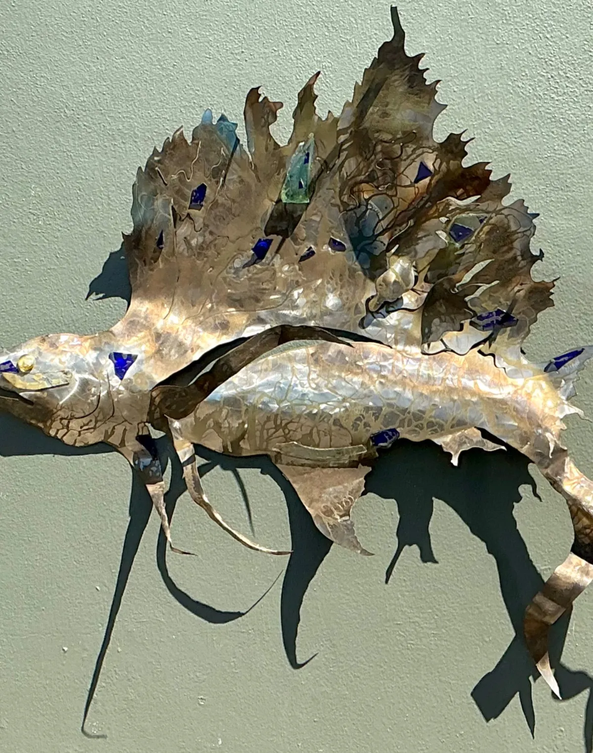 Vintage Metal Sailfish Wall Sculpture — additional photo 6