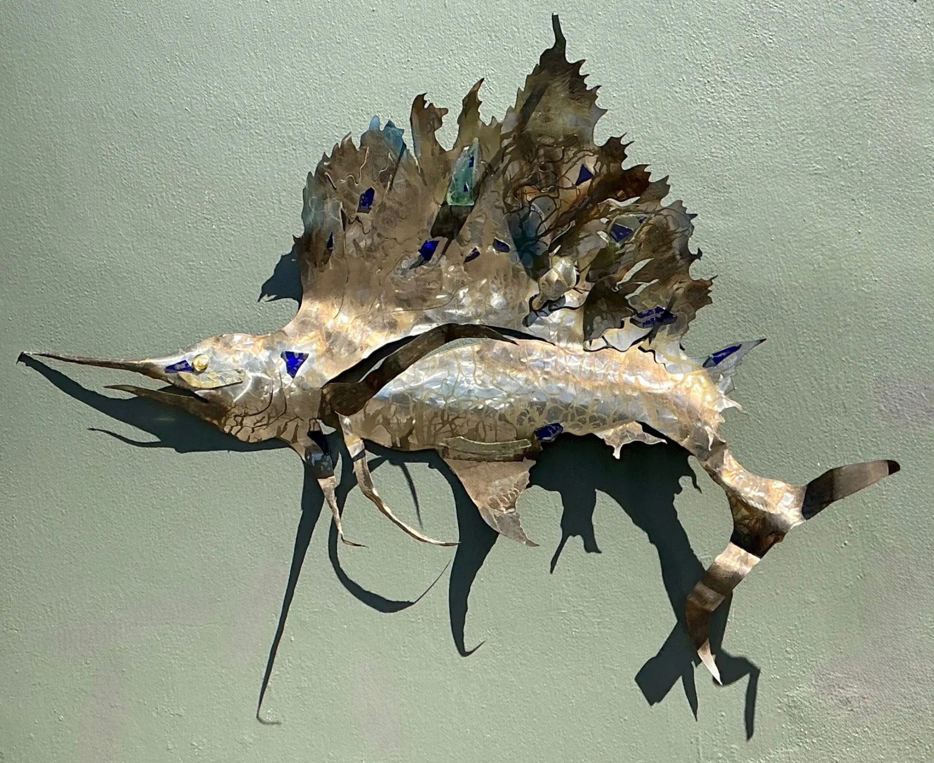 Vintage Metal Sailfish Wall Sculpture — additional photo 5
