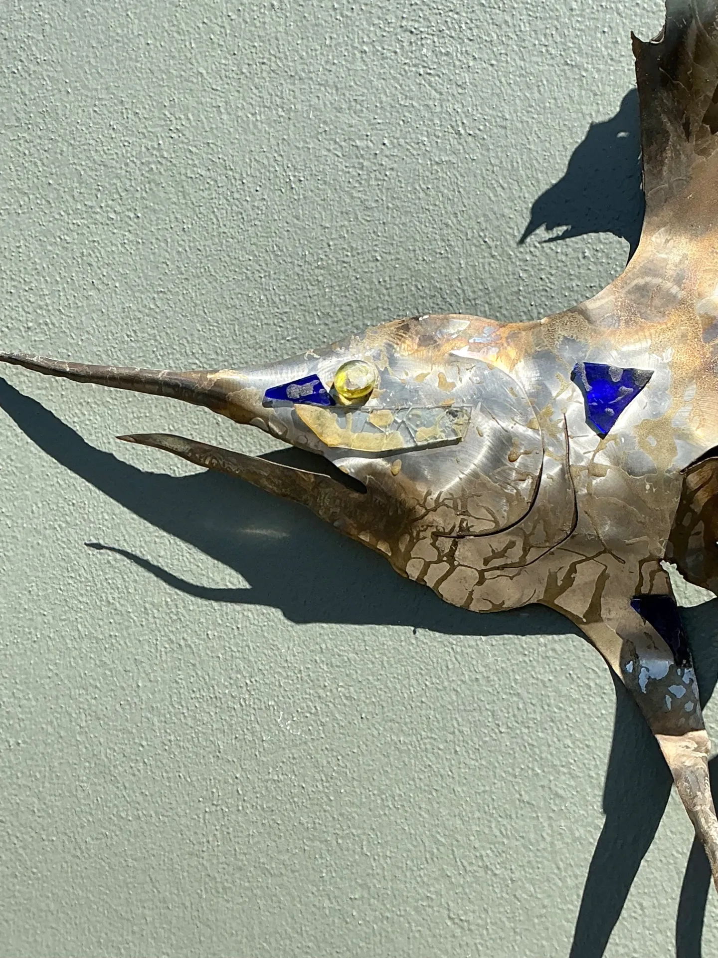 Vintage Metal Sailfish Wall Sculpture — additional photo 7