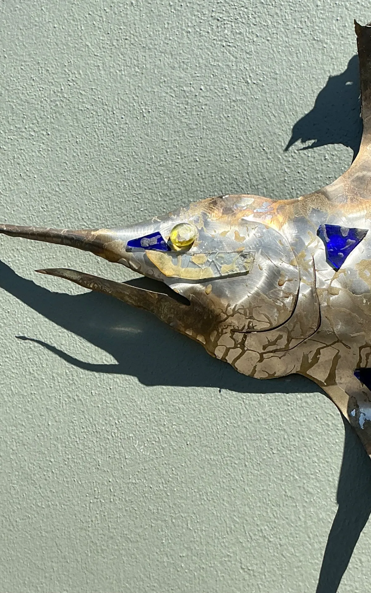 Vintage Metal Sailfish Wall Sculpture — additional photo 7