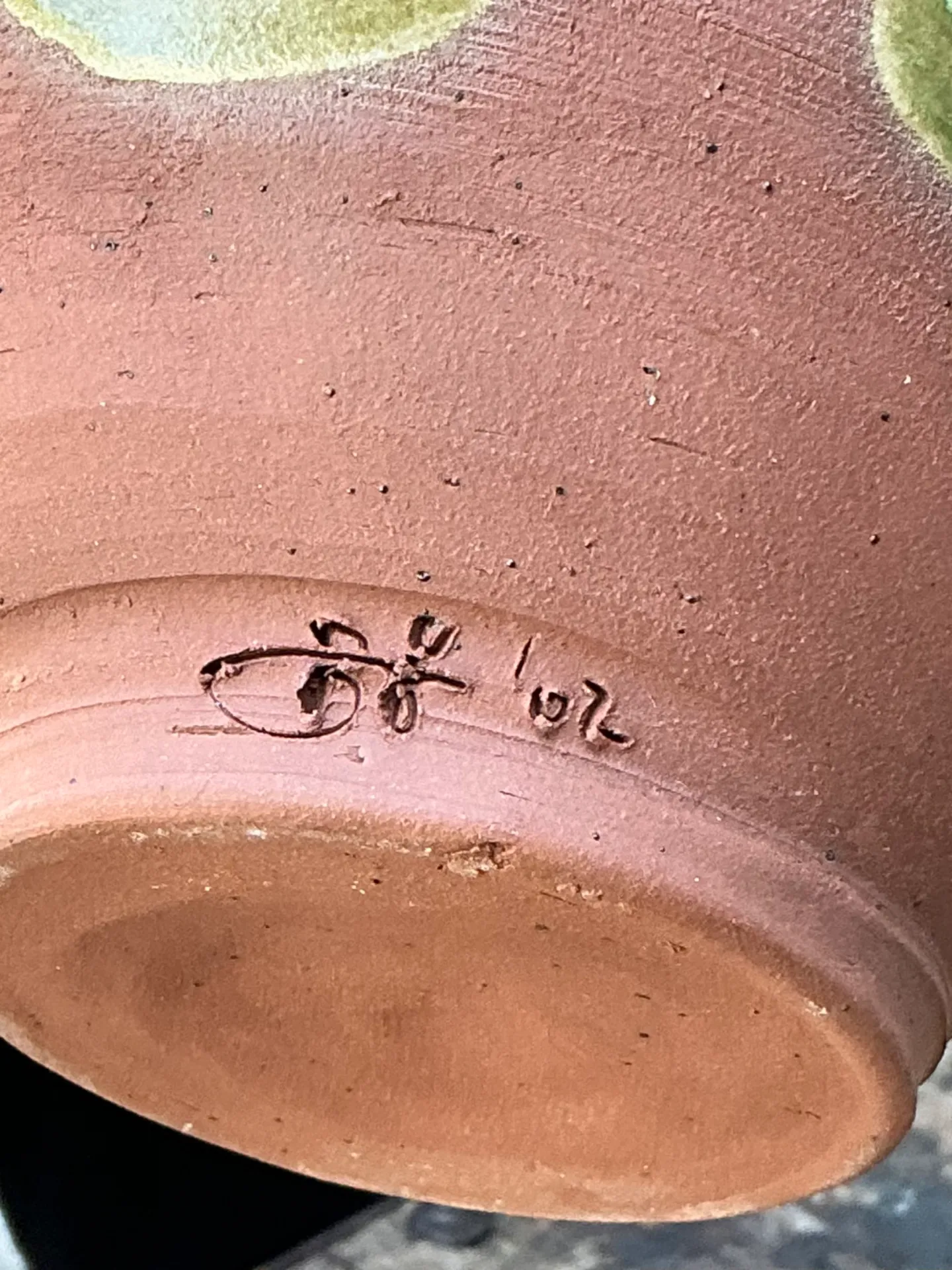 Vintage Abstract Design Ceramic Vase — additional photo 3