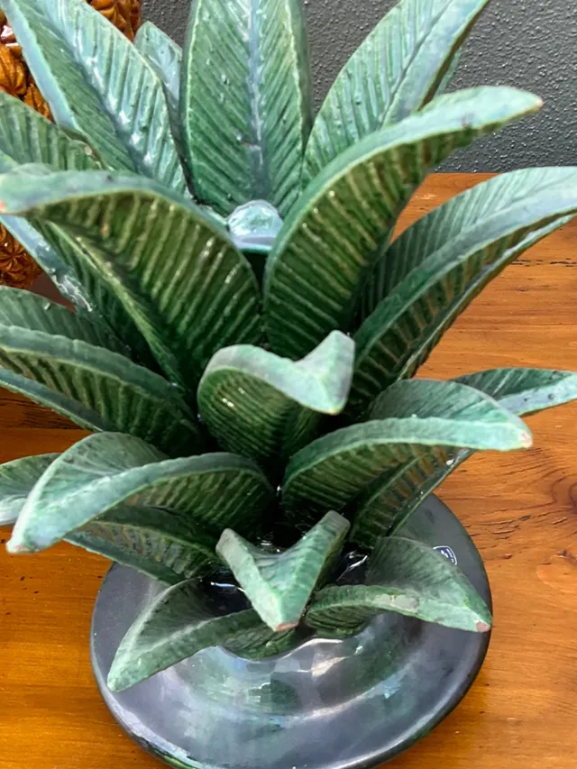 Vintage Mexican Hilario Alejo Madrigal Glazed Terracotta Pineapple — additional photo 1