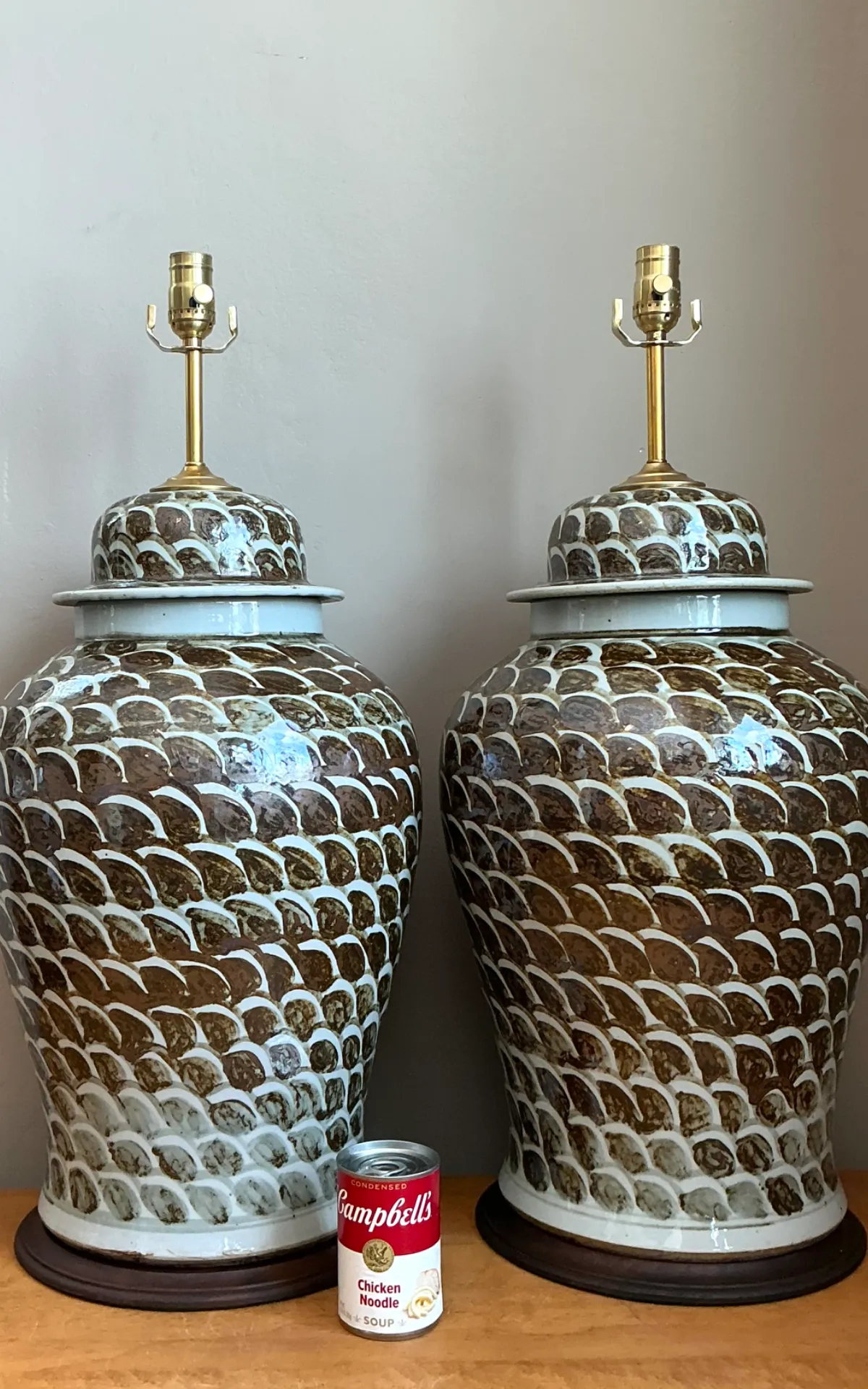 Vintage Ceramic Ginger Jar Table Lamps - Pair — additional photo 7