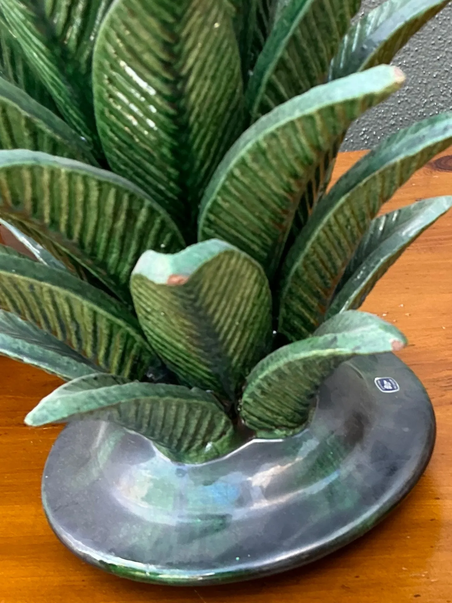 Vintage Mexican Hilario Alejo Madrigal Glazed Terracotta Pineapple — additional photo 2