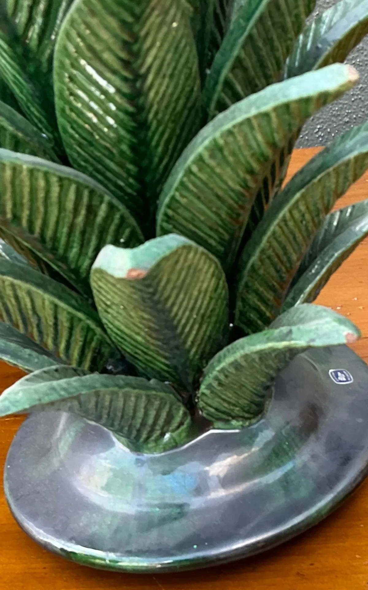Vintage Mexican Hilario Alejo Madrigal Glazed Terracotta Pineapple — additional photo 2