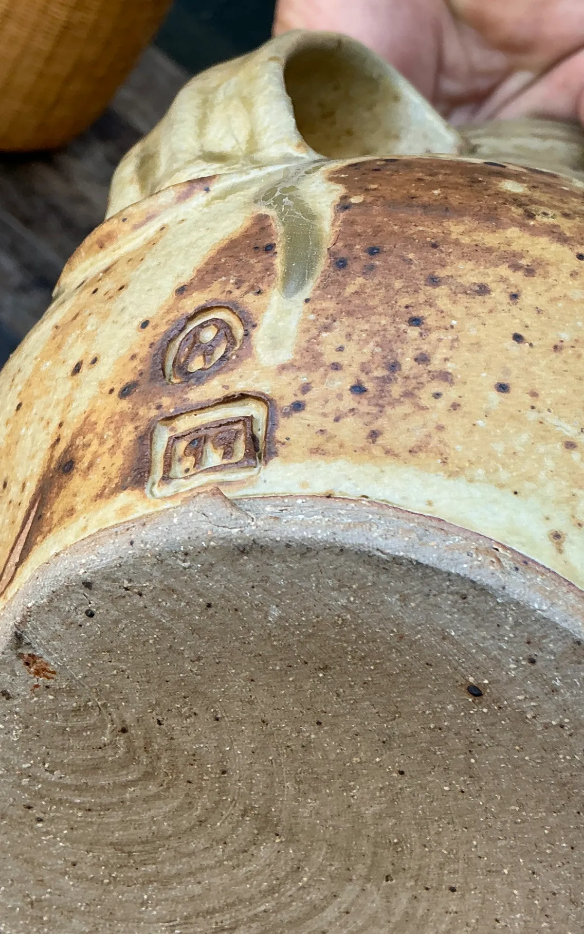 Vintage Handcrafted Beige Ceramic Jug — additional photo 8