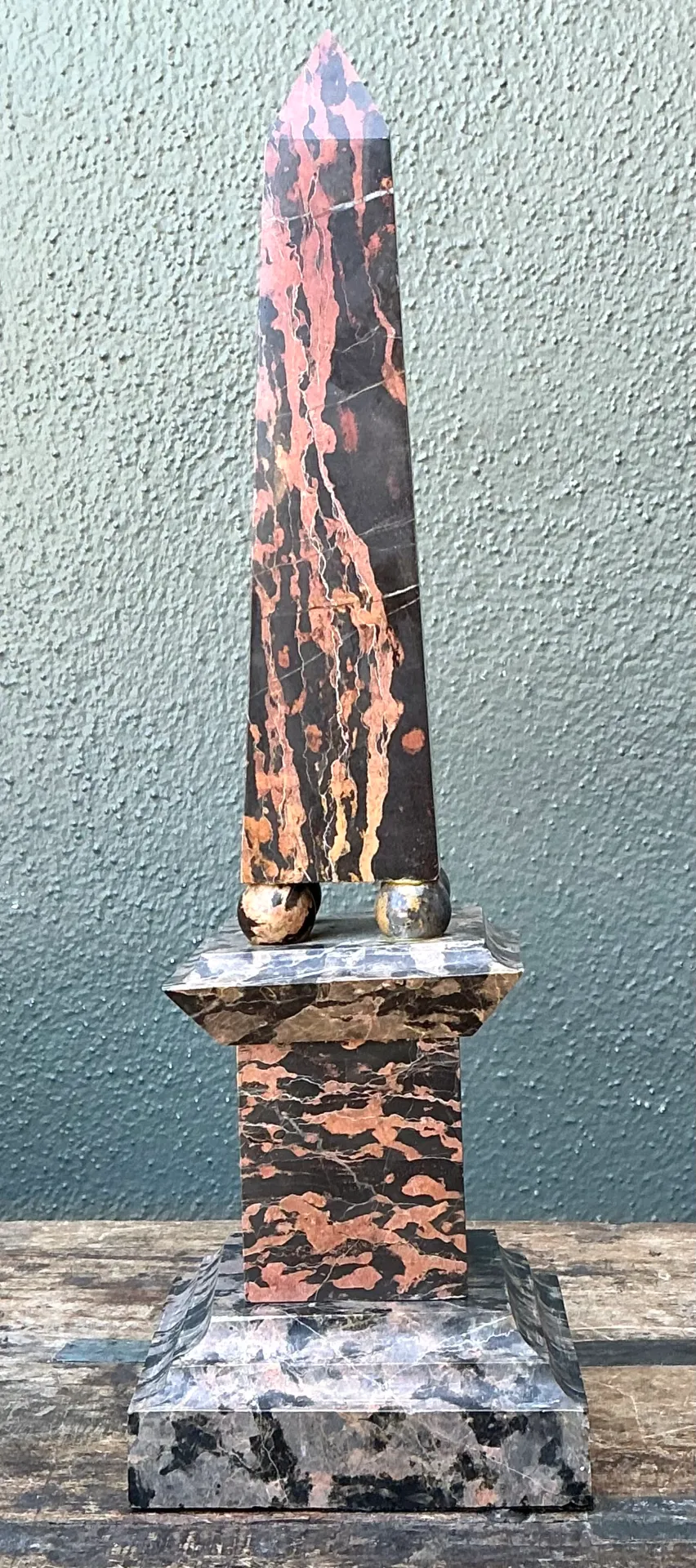 Vintage Marble Obelisk Sculpture — additional photo 2