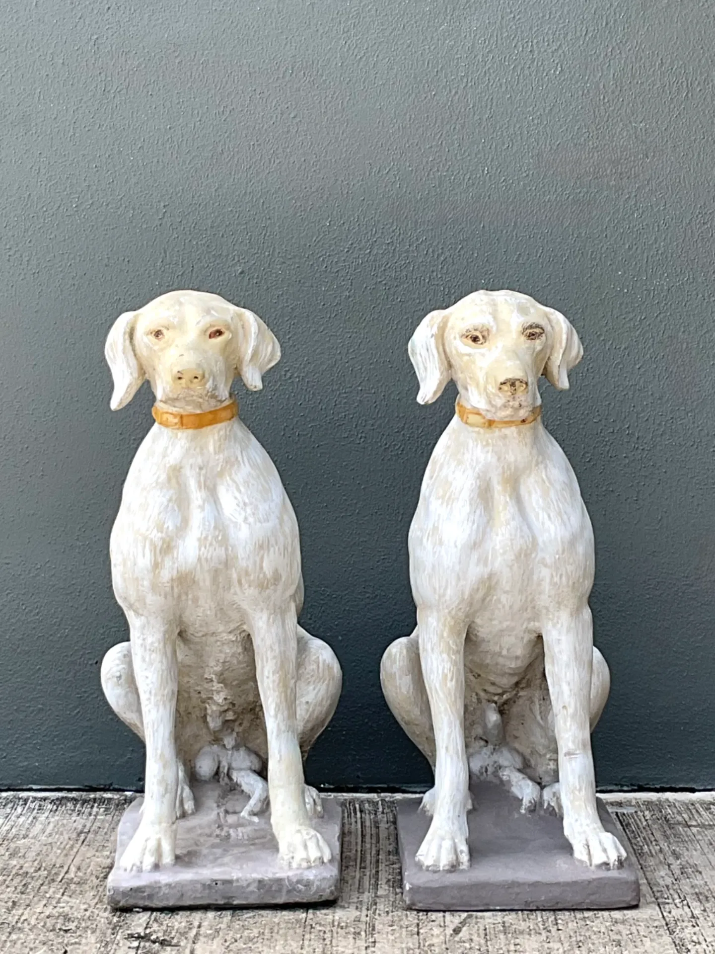 Vintage Cement Dog Sculptures - A Pair — additional photo 5