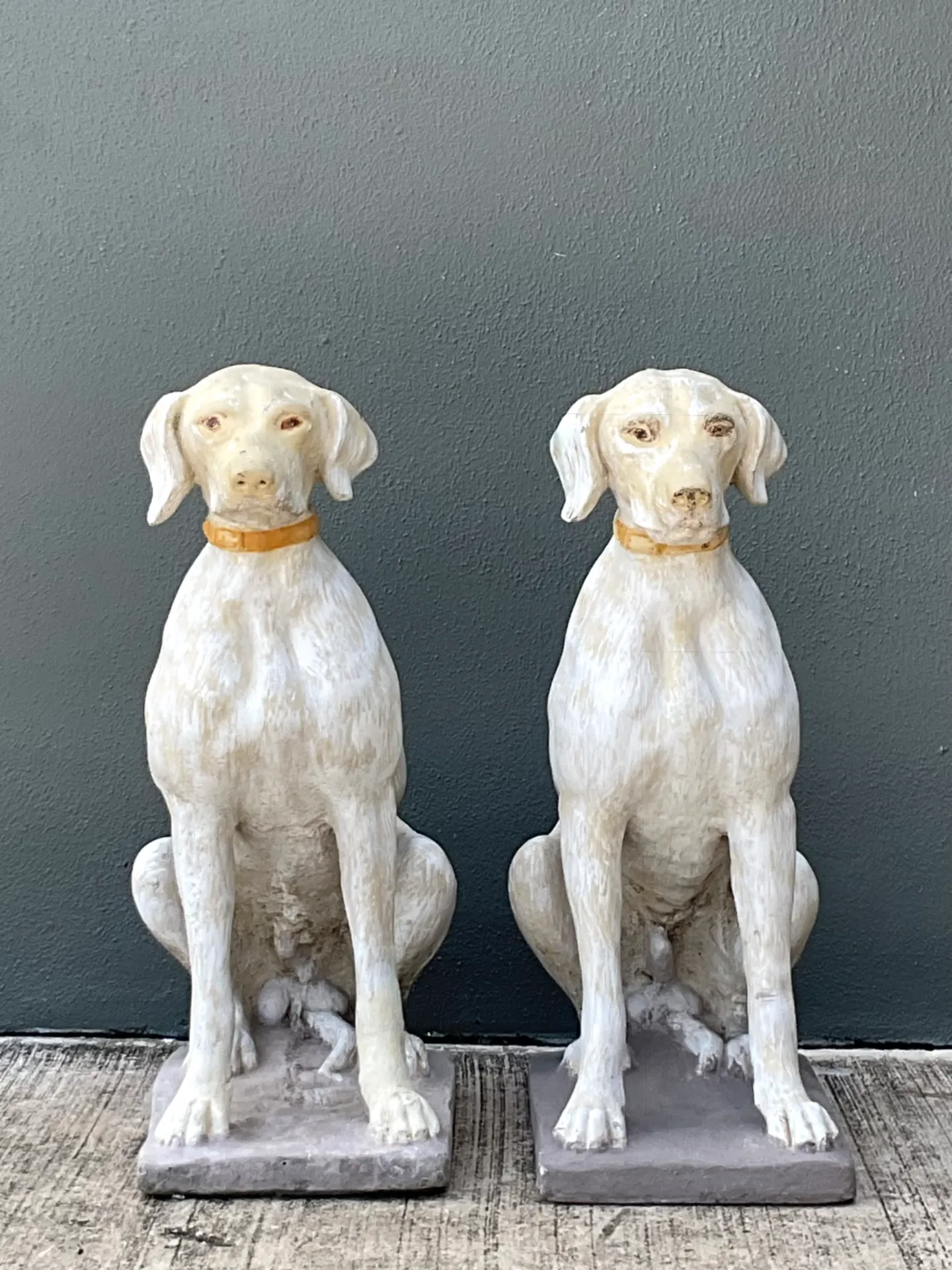 Vintage Cement Dog Sculptures - A Pair — additional photo 6