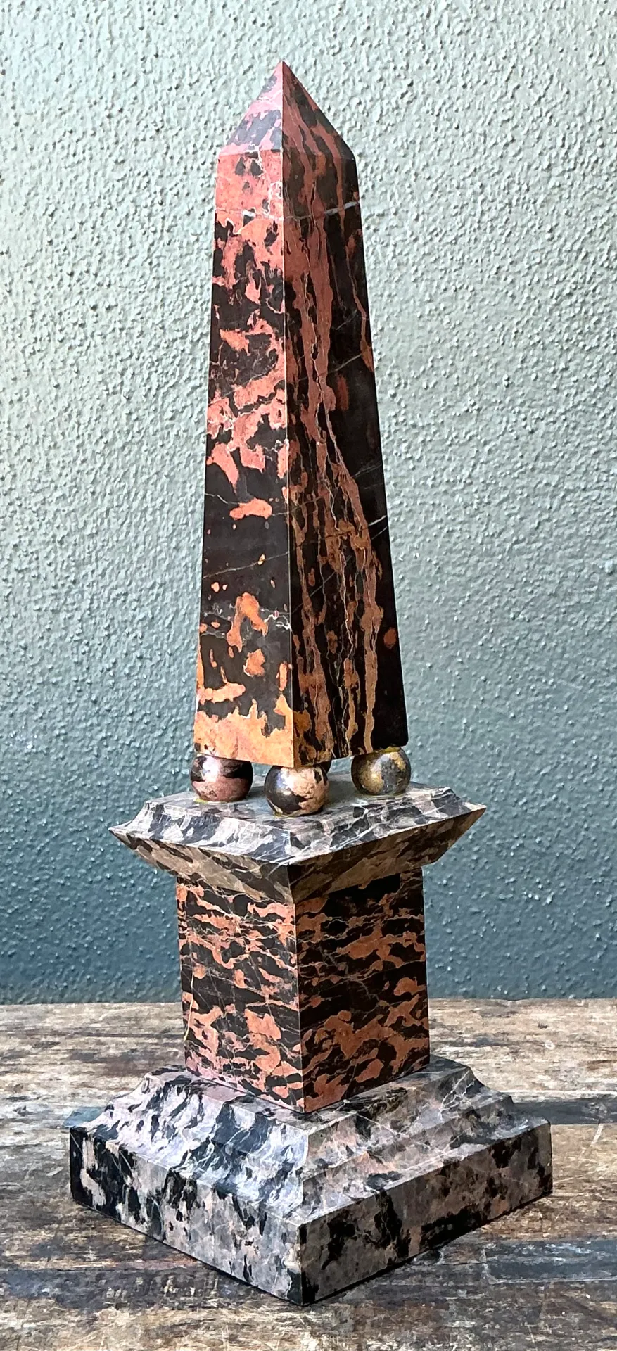 Vintage Marble Obelisk Sculpture — additional photo 6