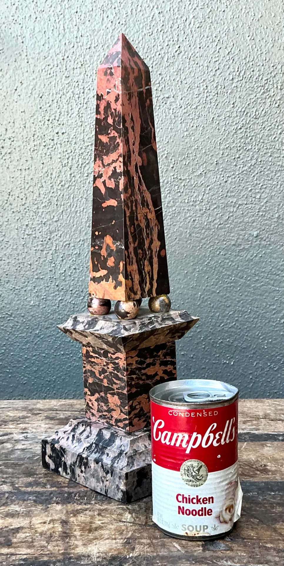 Vintage Marble Obelisk Sculpture — additional photo 4
