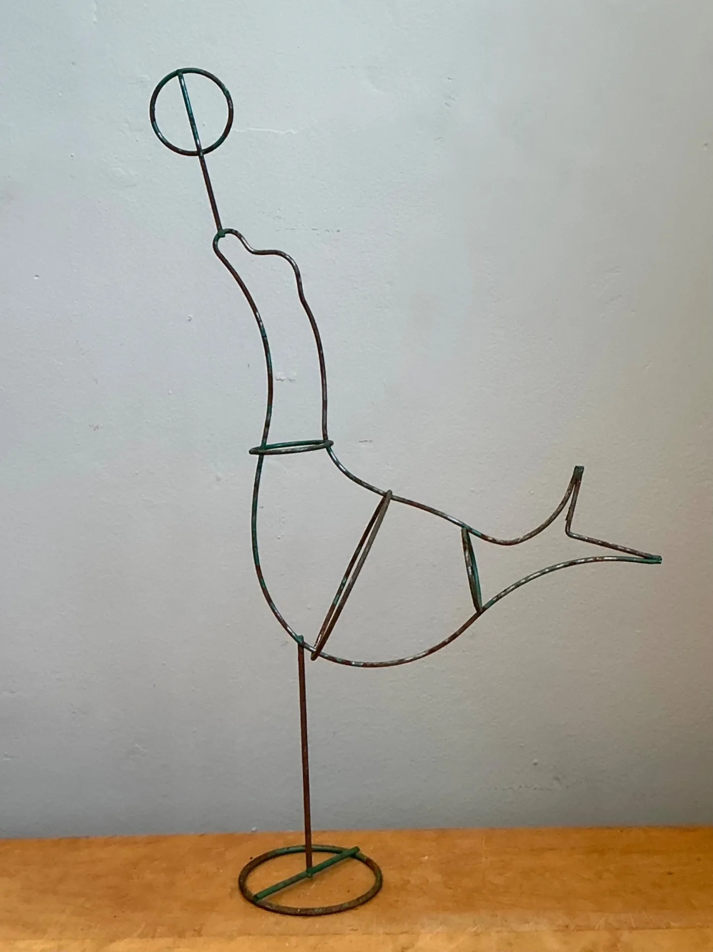 Vintage Metal Seal Form Sculpture — additional photo 2