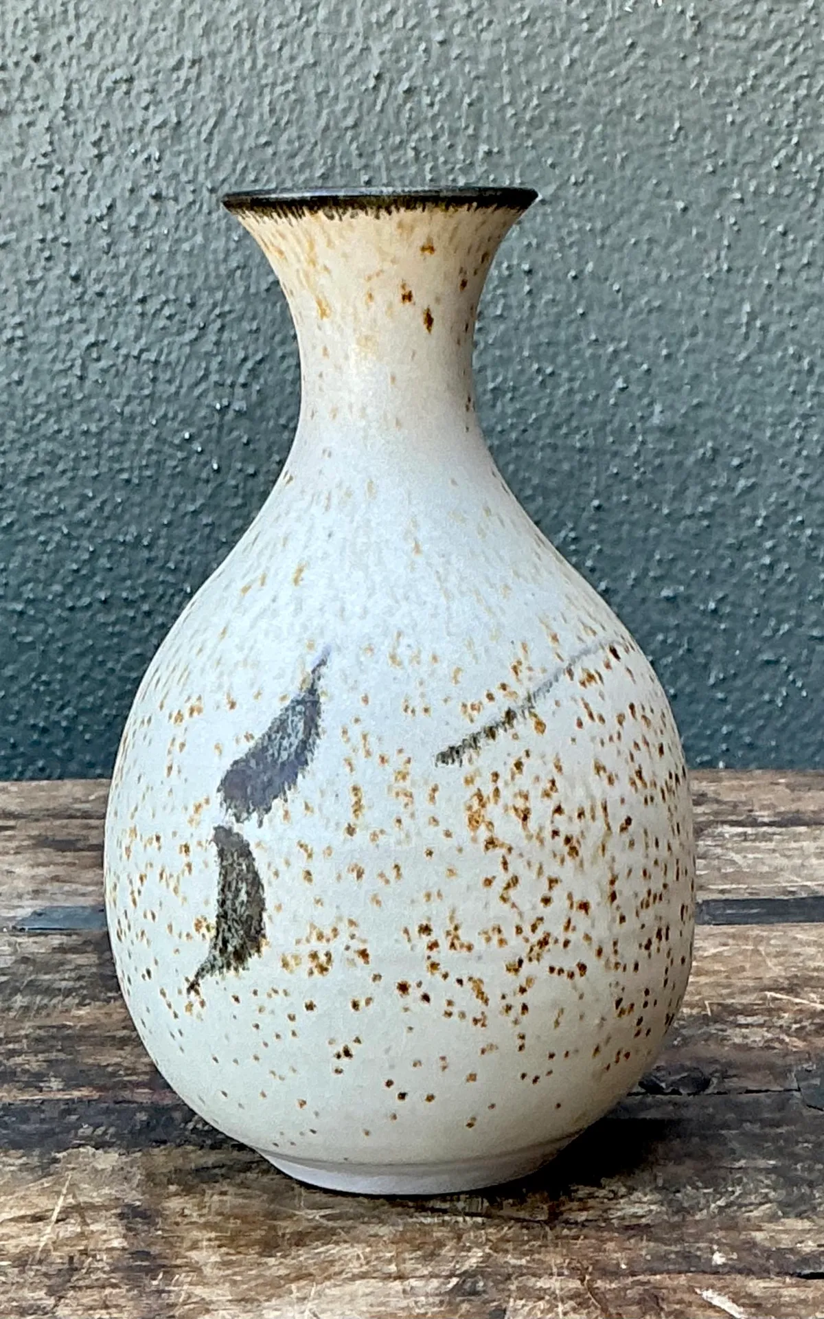 Vintage Studio Pottery Speckled Vase — additional photo 8