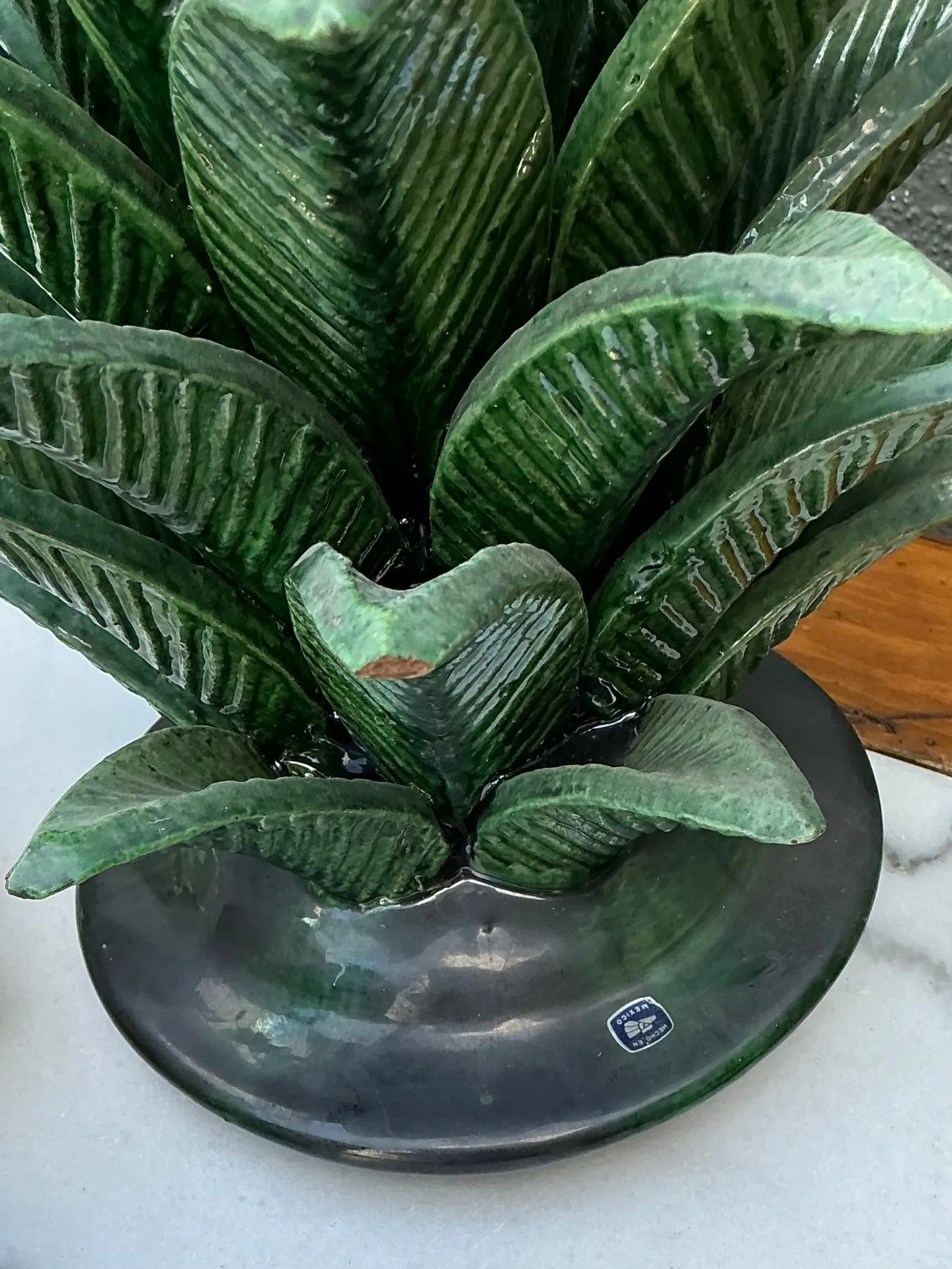 Vintage Hilario Alejo Madrigal Glazed Terracotta Pineapple — additional photo 3